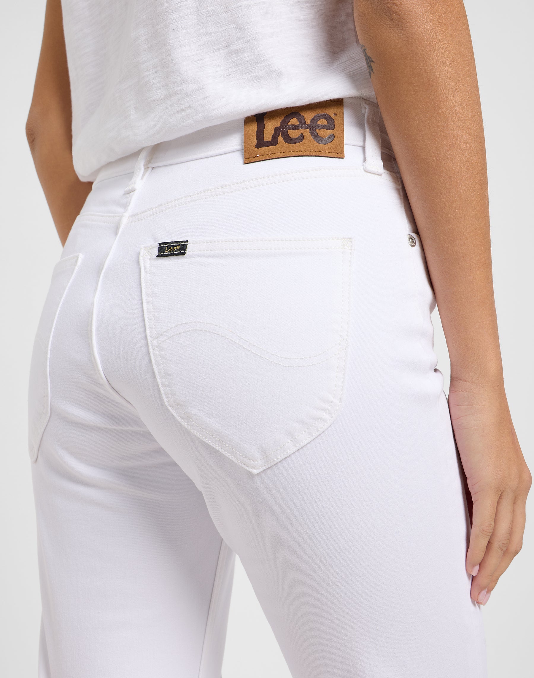 Marion Straight in jeans bianco brillante Lee