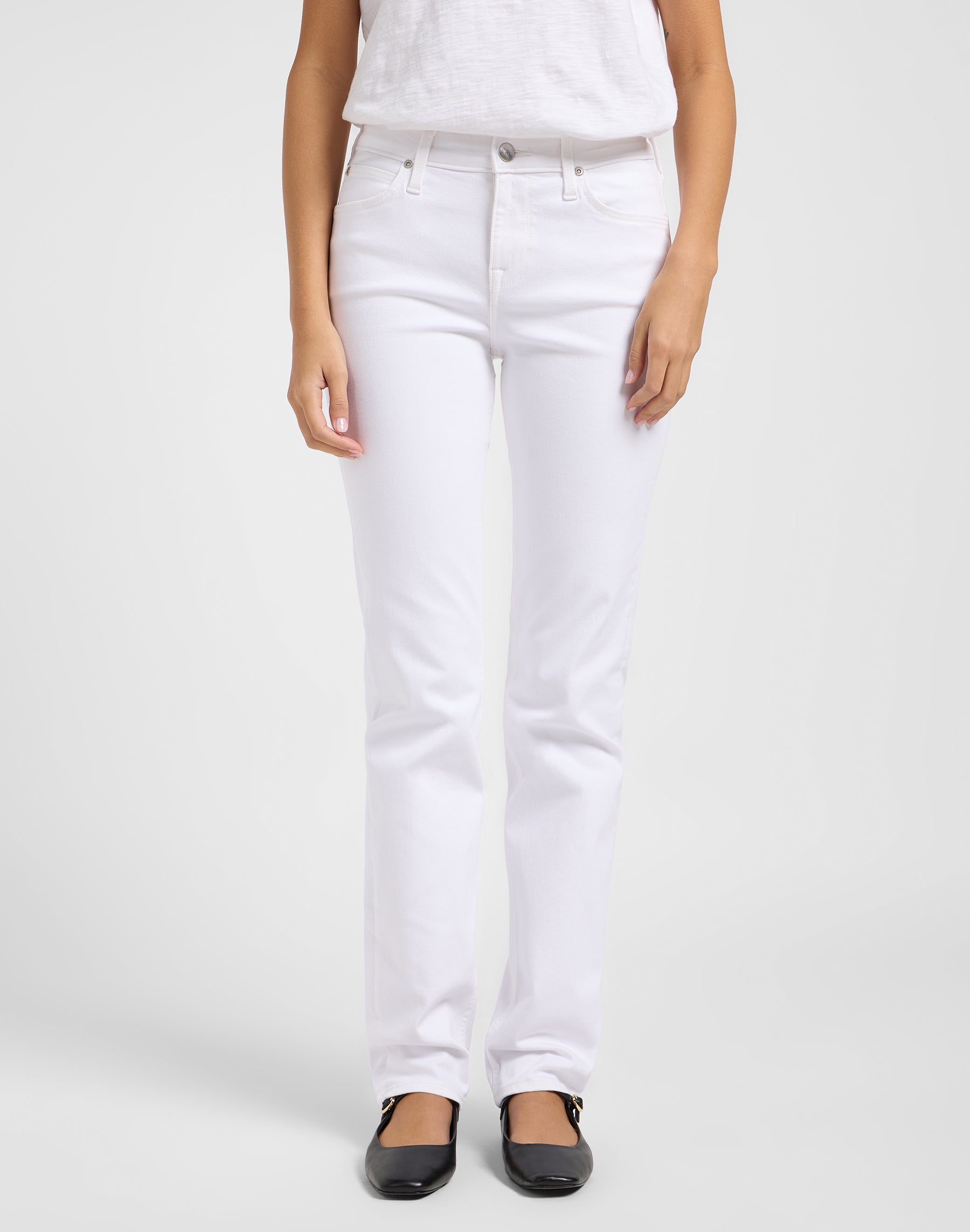 Marion Straight in jeans bianco brillante Lee