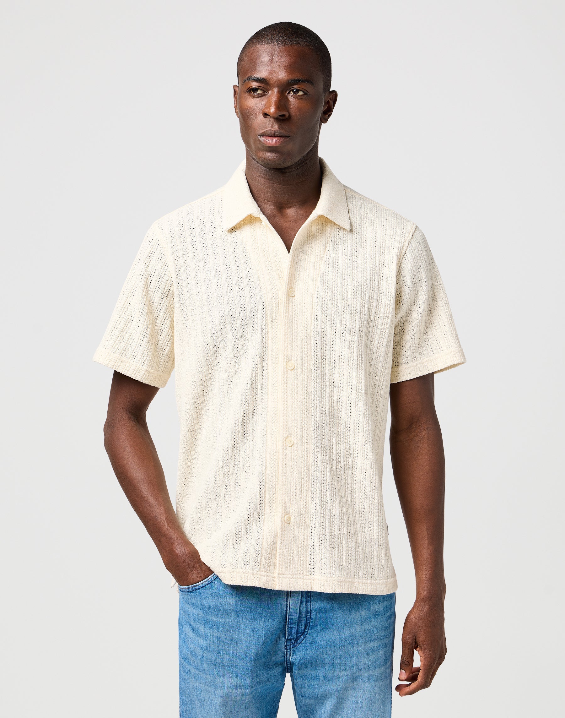 Camicia Ss in maglia naturale Camicie Wrangler