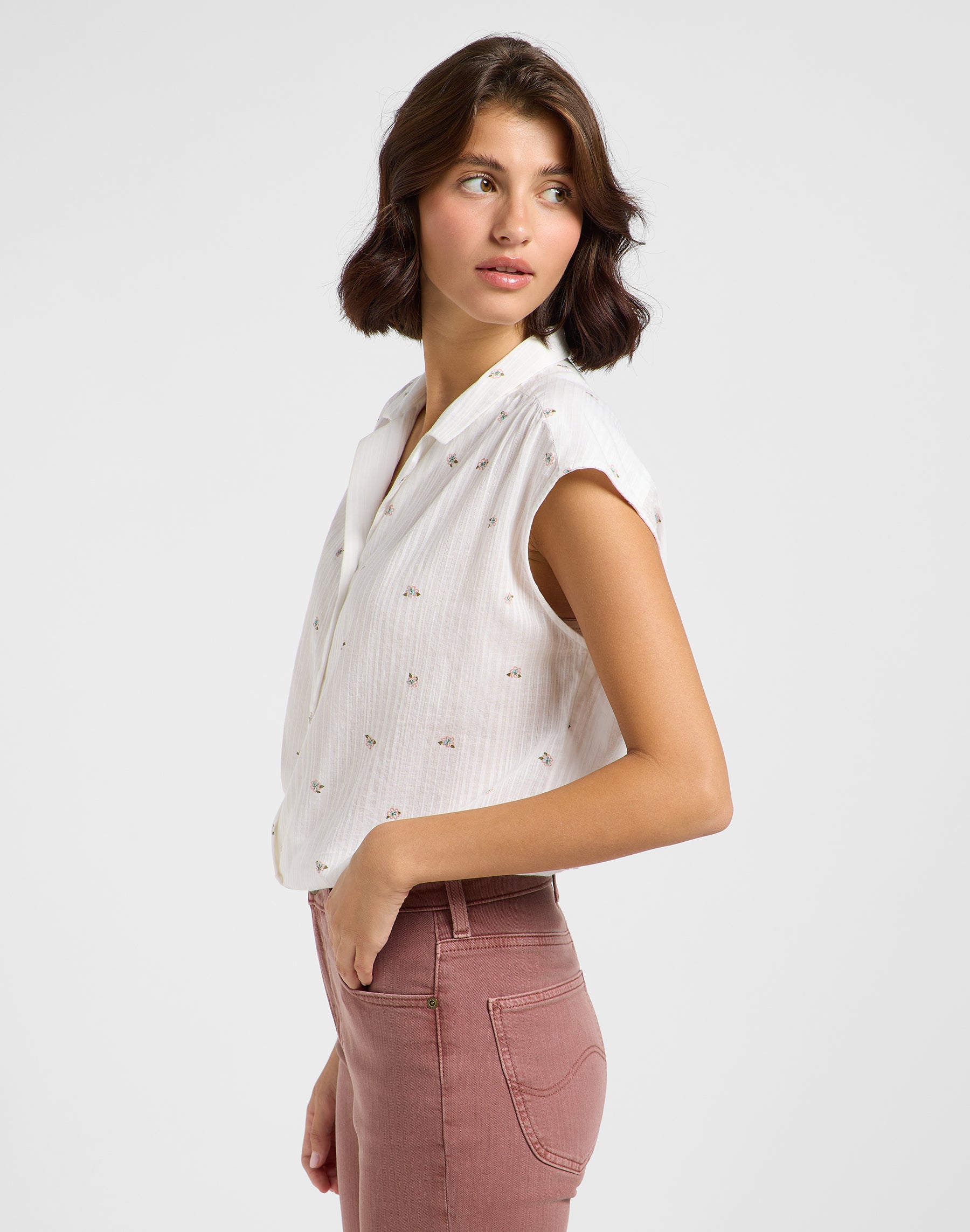 Camicia con maniche a cappuccio in Grove Floral Shirts Lee