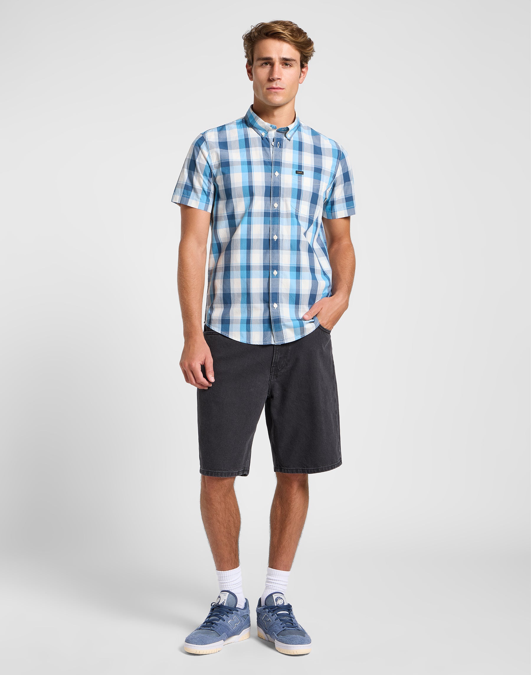Lee Button Down Ss in Orion Camicie Lee