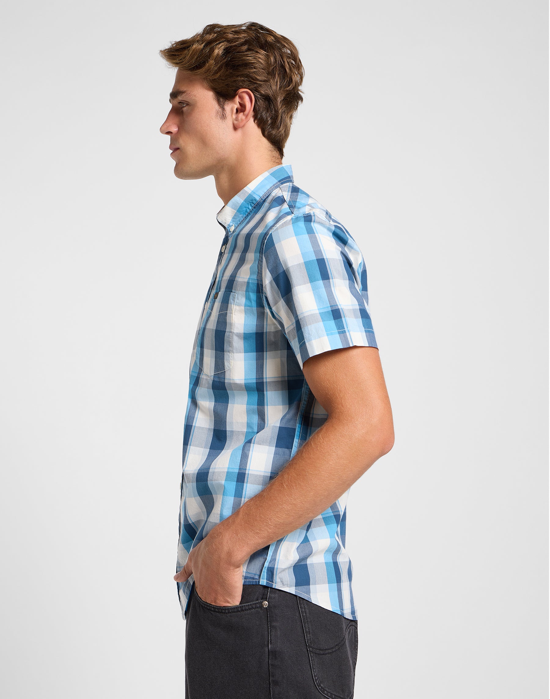 Lee Button Down Ss in Orion Camicie Lee