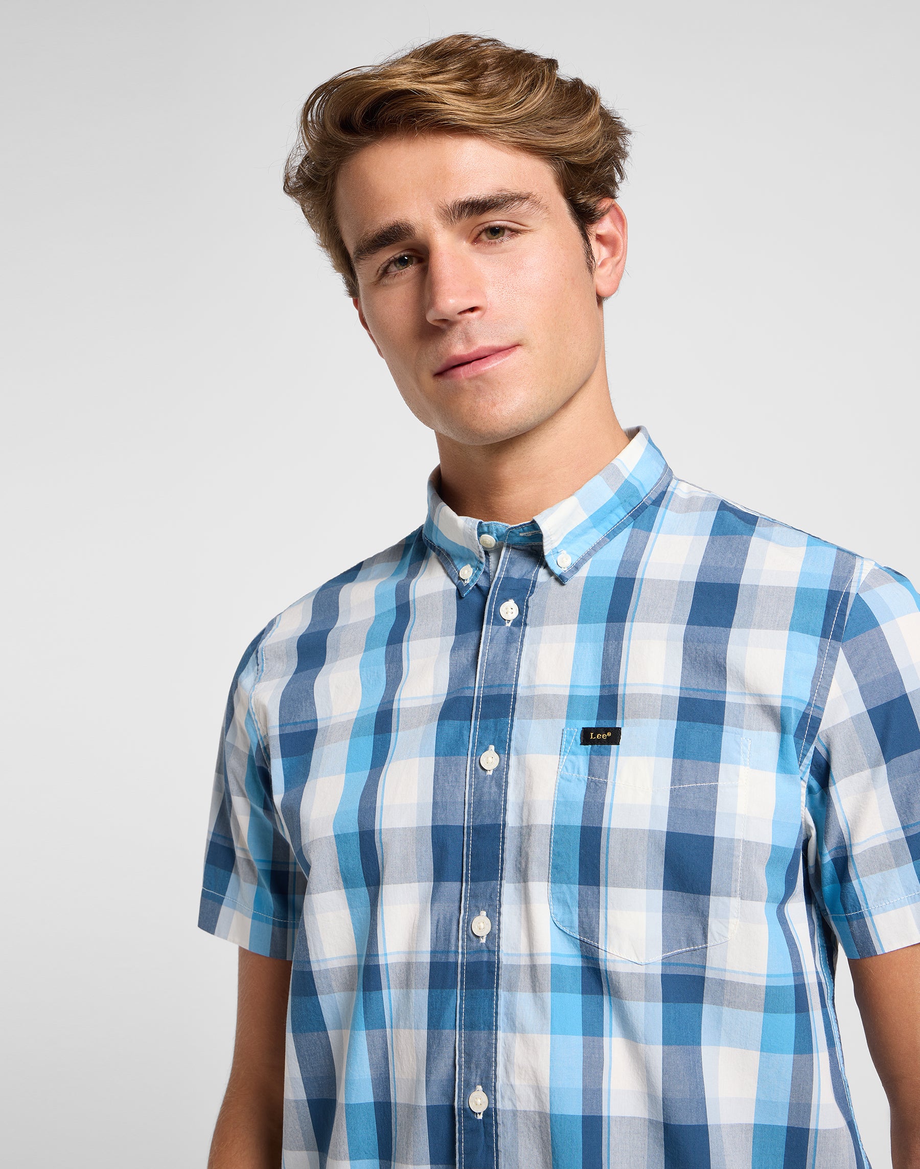 Lee Button Down Ss in Orion Camicie Lee