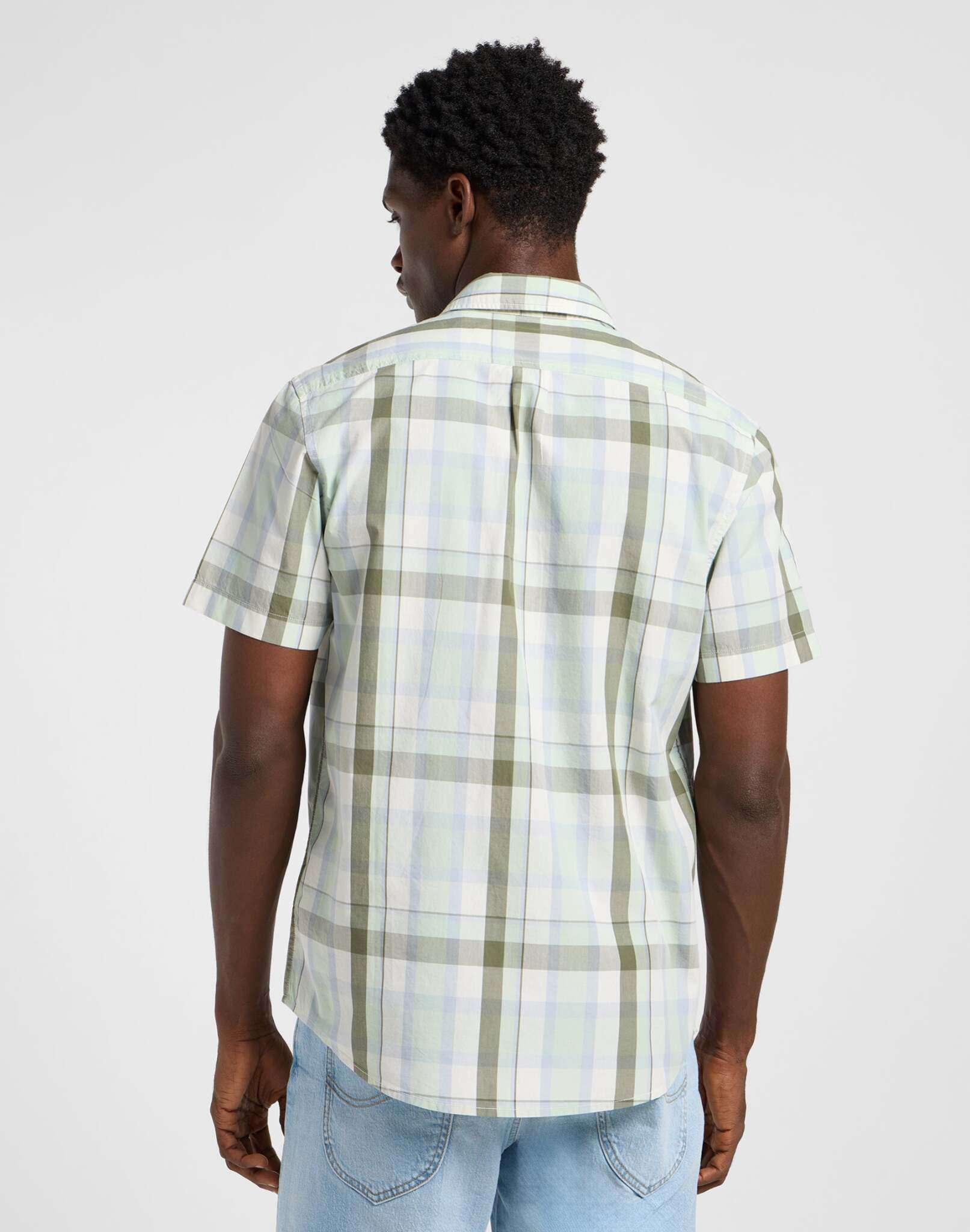 Lee Button Down Ss in Concrete Sage Camicie Lee