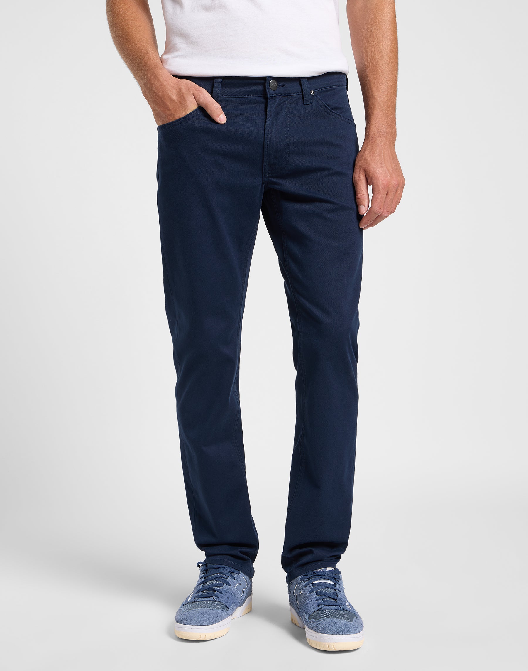 Pantaloni Daren Zip Fly in Rivet Navy Lee