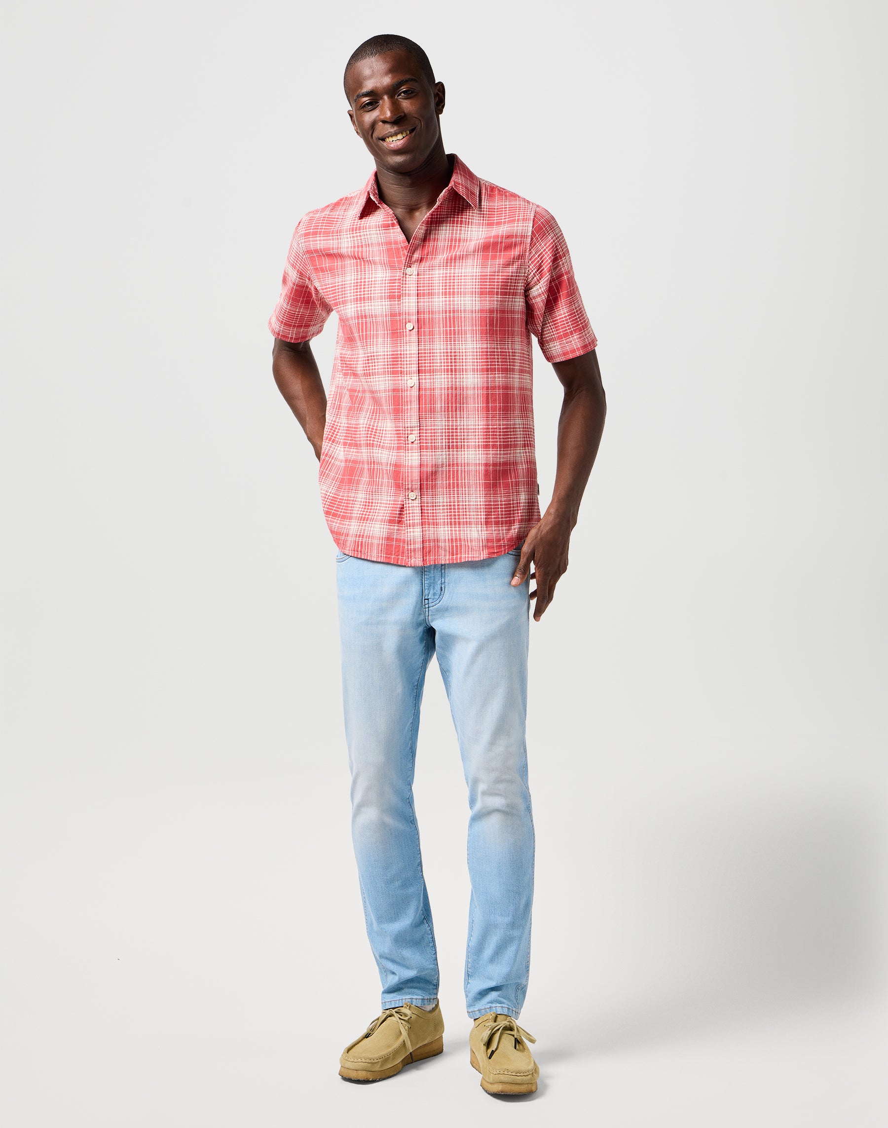 Camicia Ss in rosso Camicie Wrangler