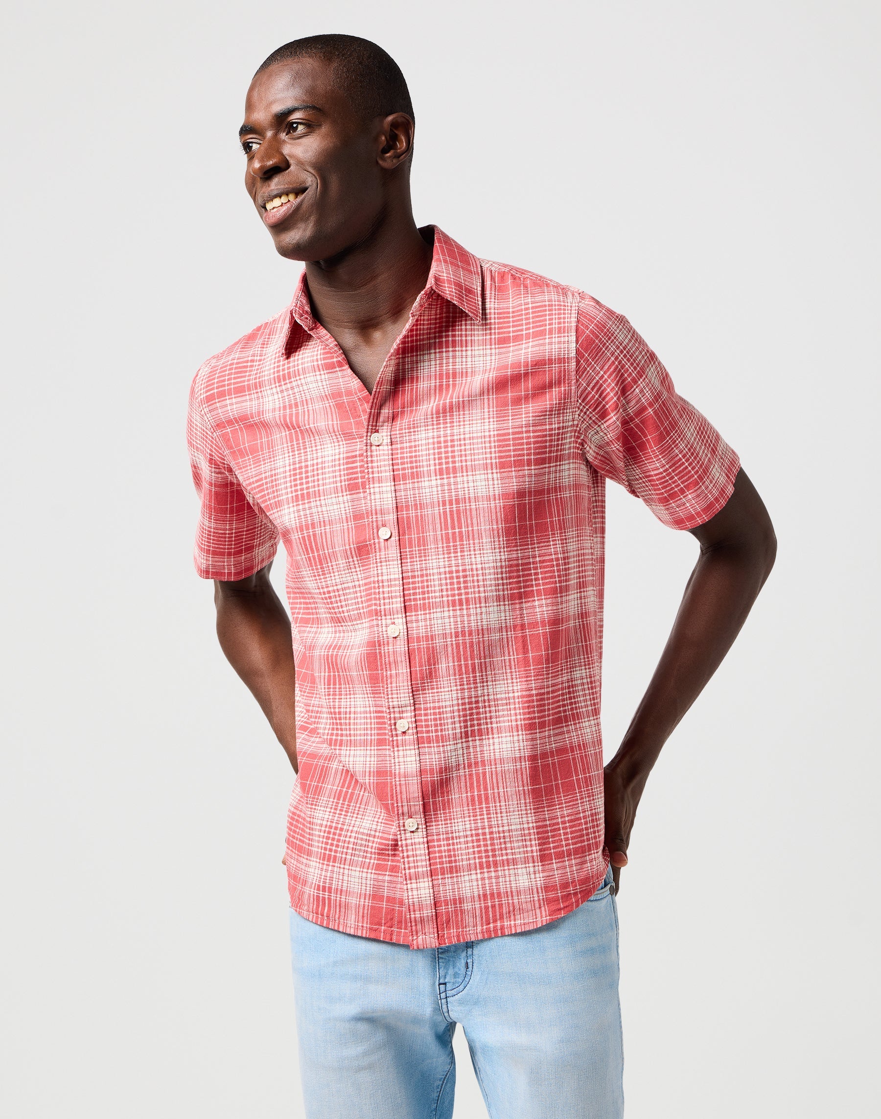 Camicia Ss in rosso Camicie Wrangler