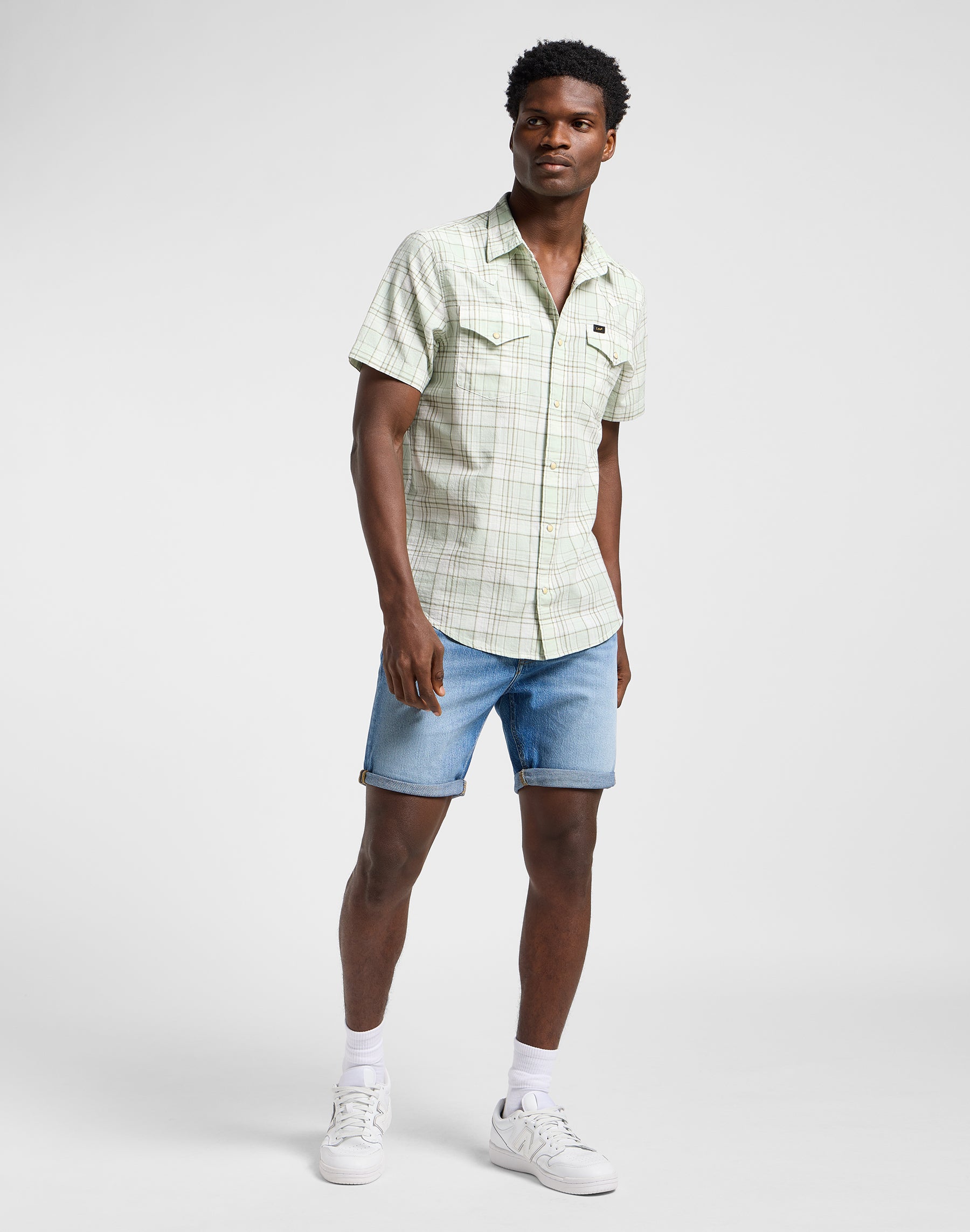 Ss Western Shirt in Mercantile Sage Ombre Camicie Lee