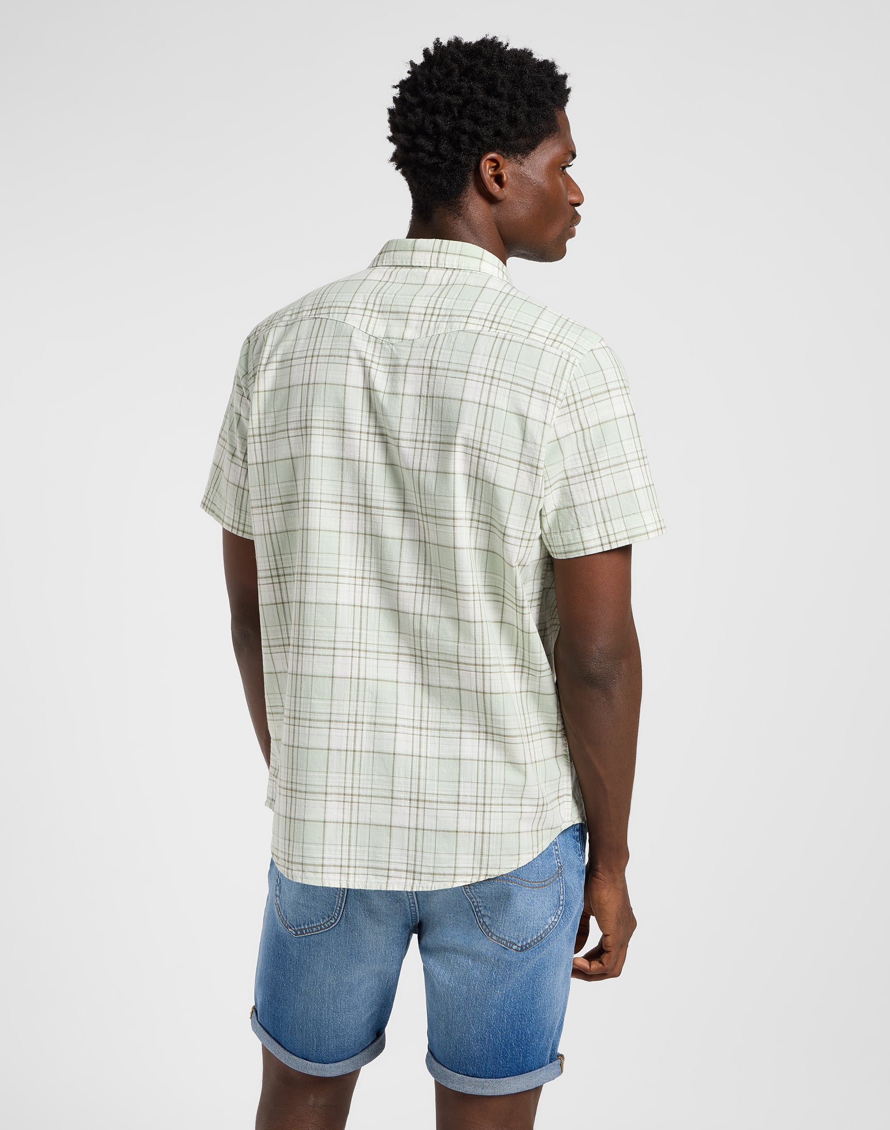 Ss Western Shirt in Mercantile Sage Ombre Camicie Lee