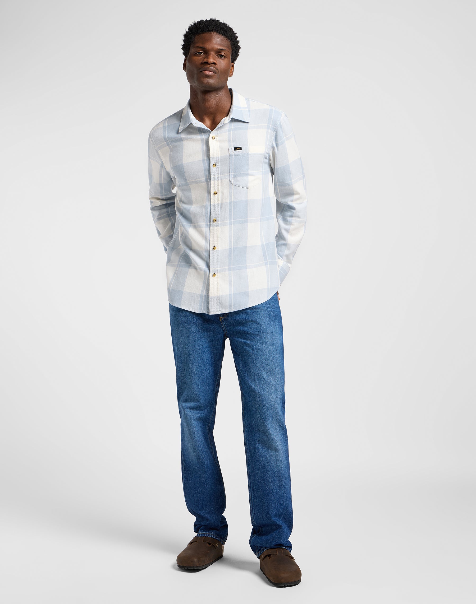 Camicia Mercantile in Ecru Concrete Shirts Lee