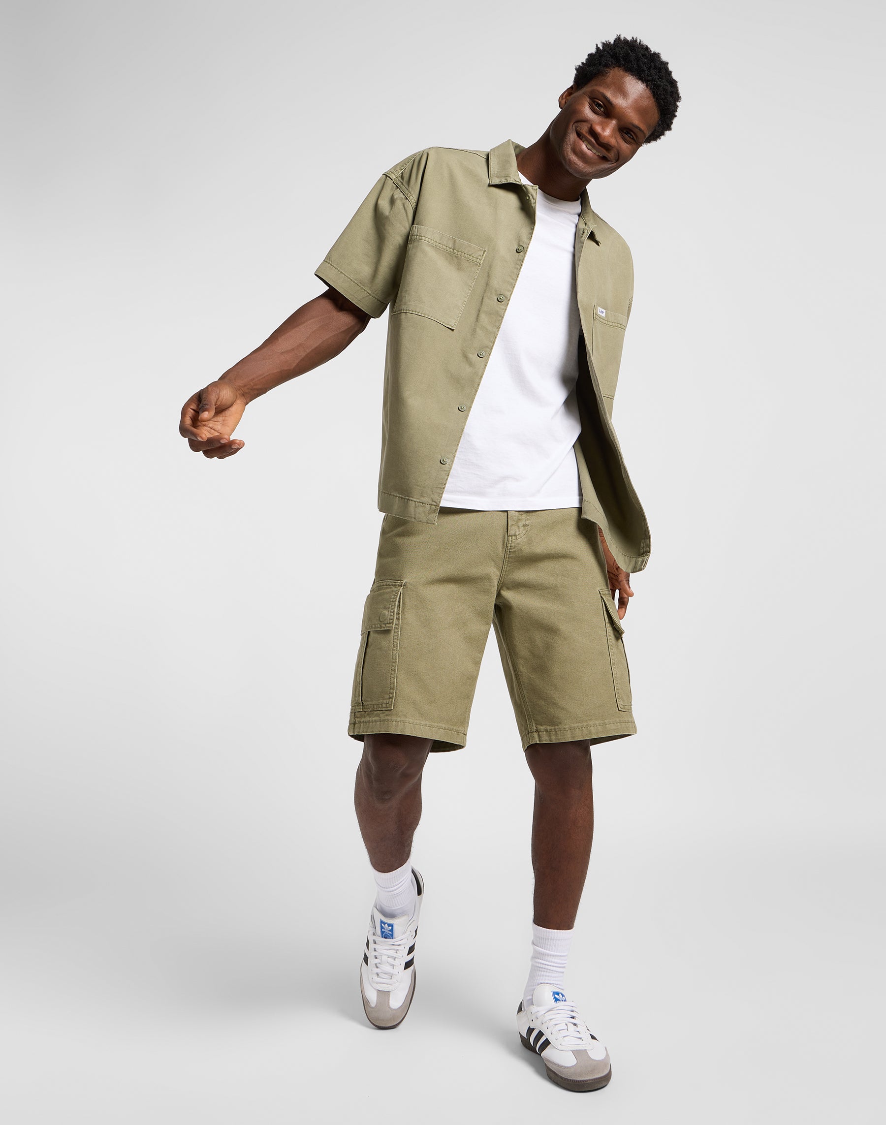 Pantaloncini Cargo in verde Mercantile Lee
