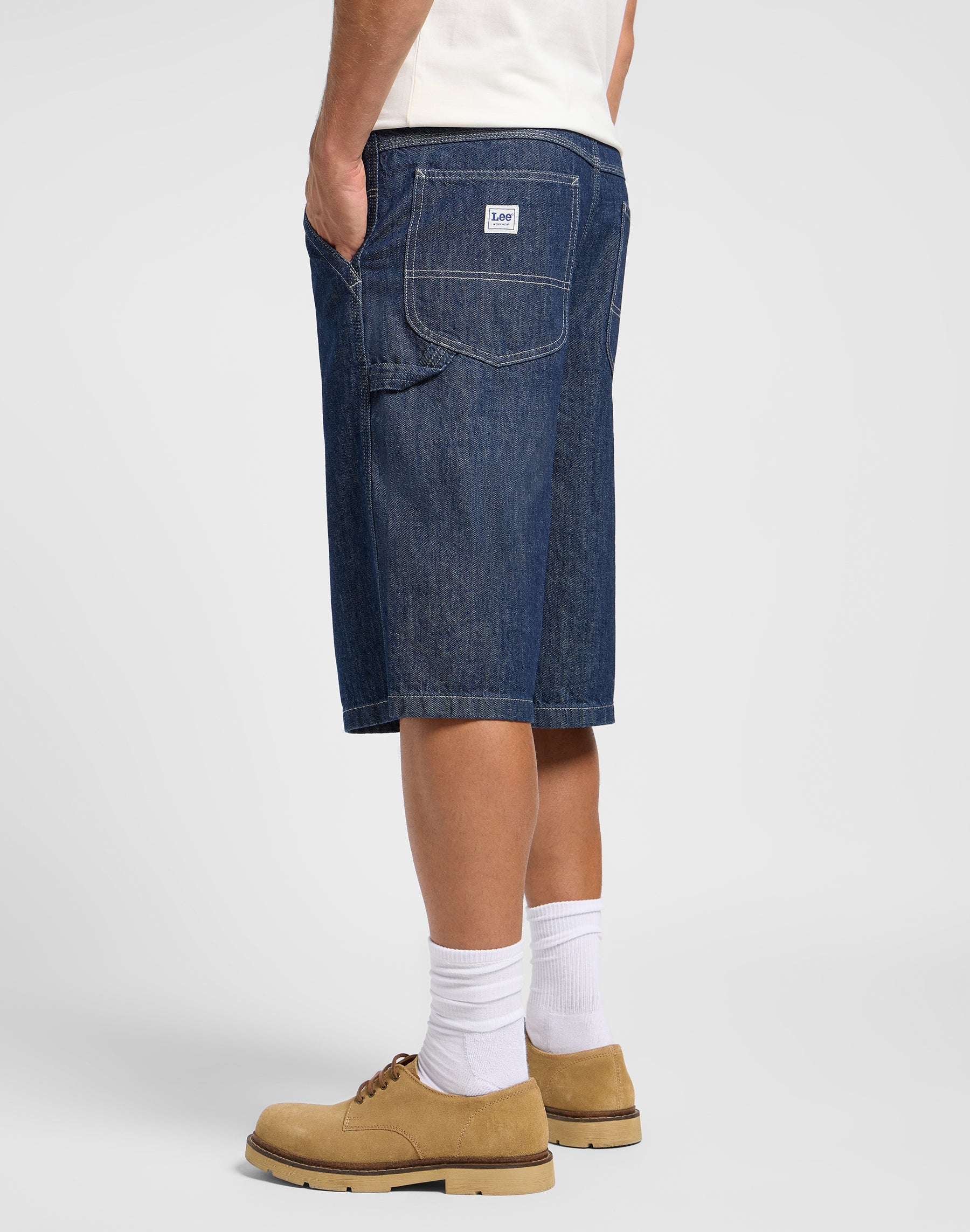 Pantaloncini skater Carpenter in denim risciacquato Lee