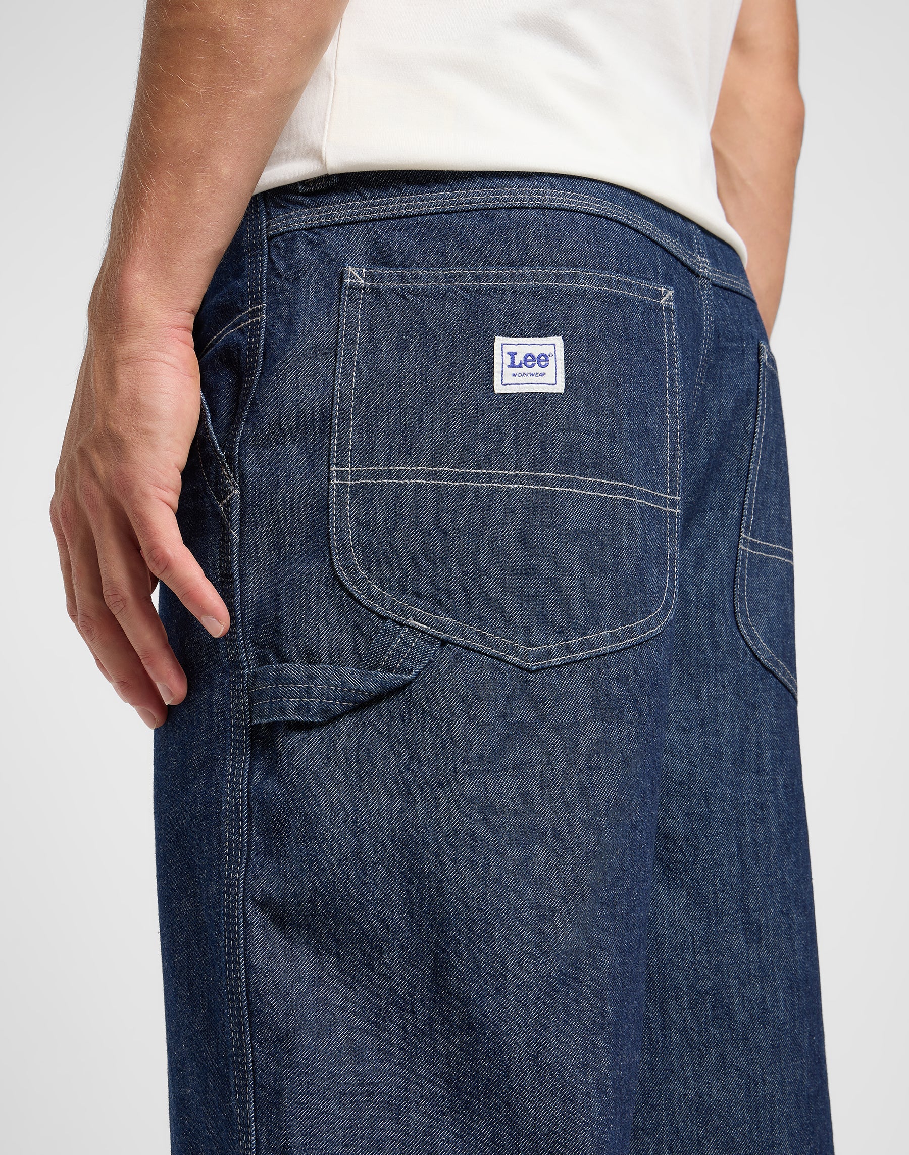 Pantaloncini skater Carpenter in denim risciacquato Lee