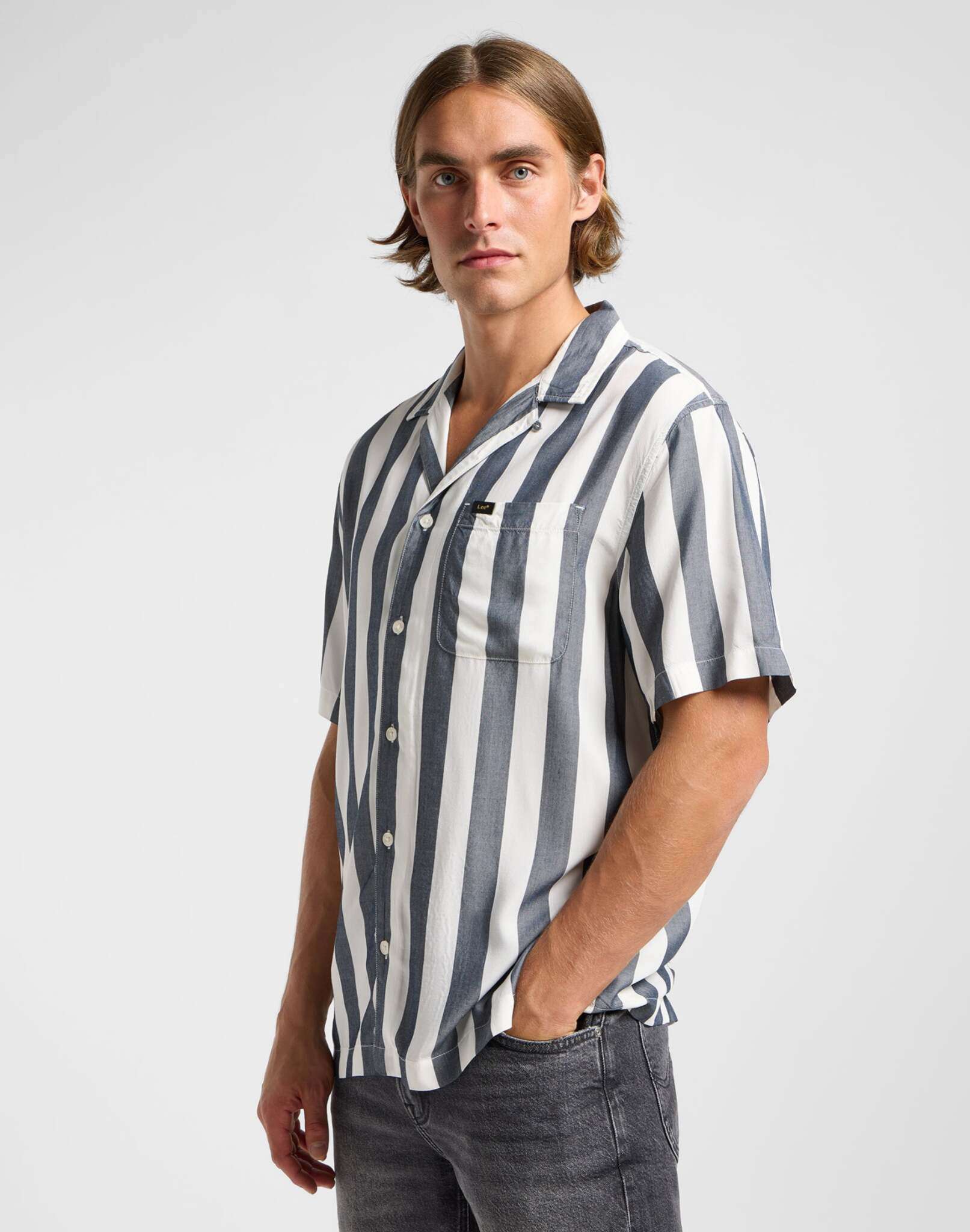 Camicia Resort in rivetto Navy Camicie Lee