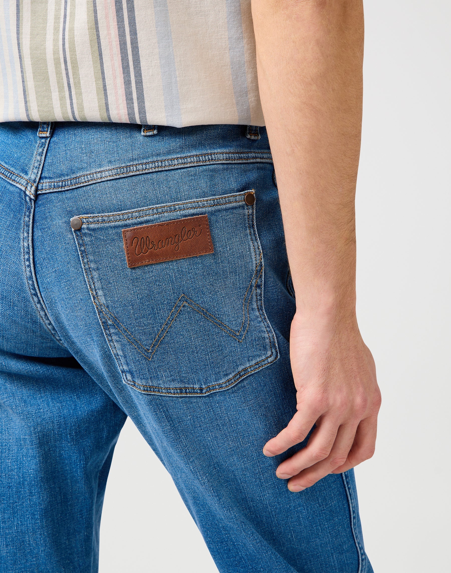 Fiume in jeans blu con brillantini Wrangler