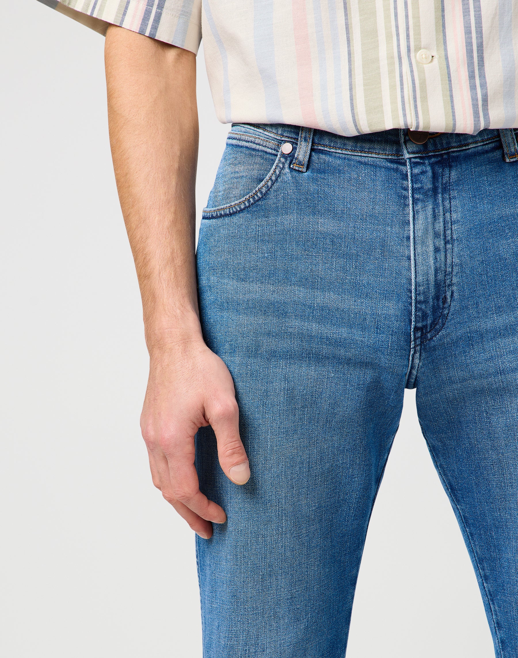 Fiume in jeans blu con brillantini Wrangler