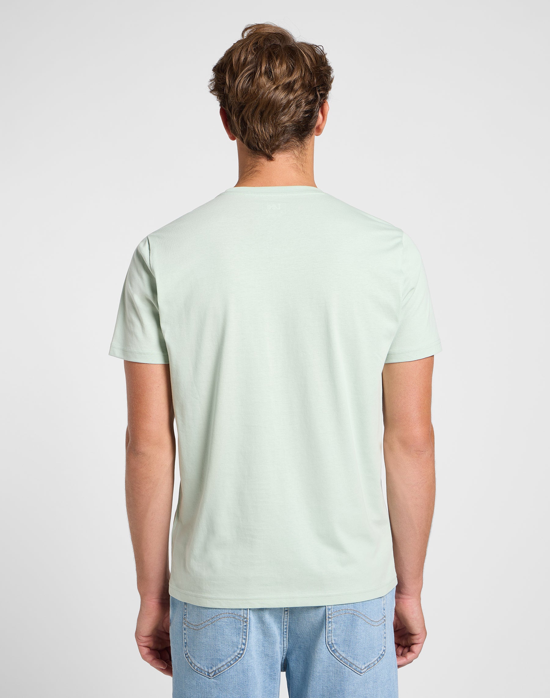Ss Patch Logo Tee in morbida salvia T-Shirt Lee