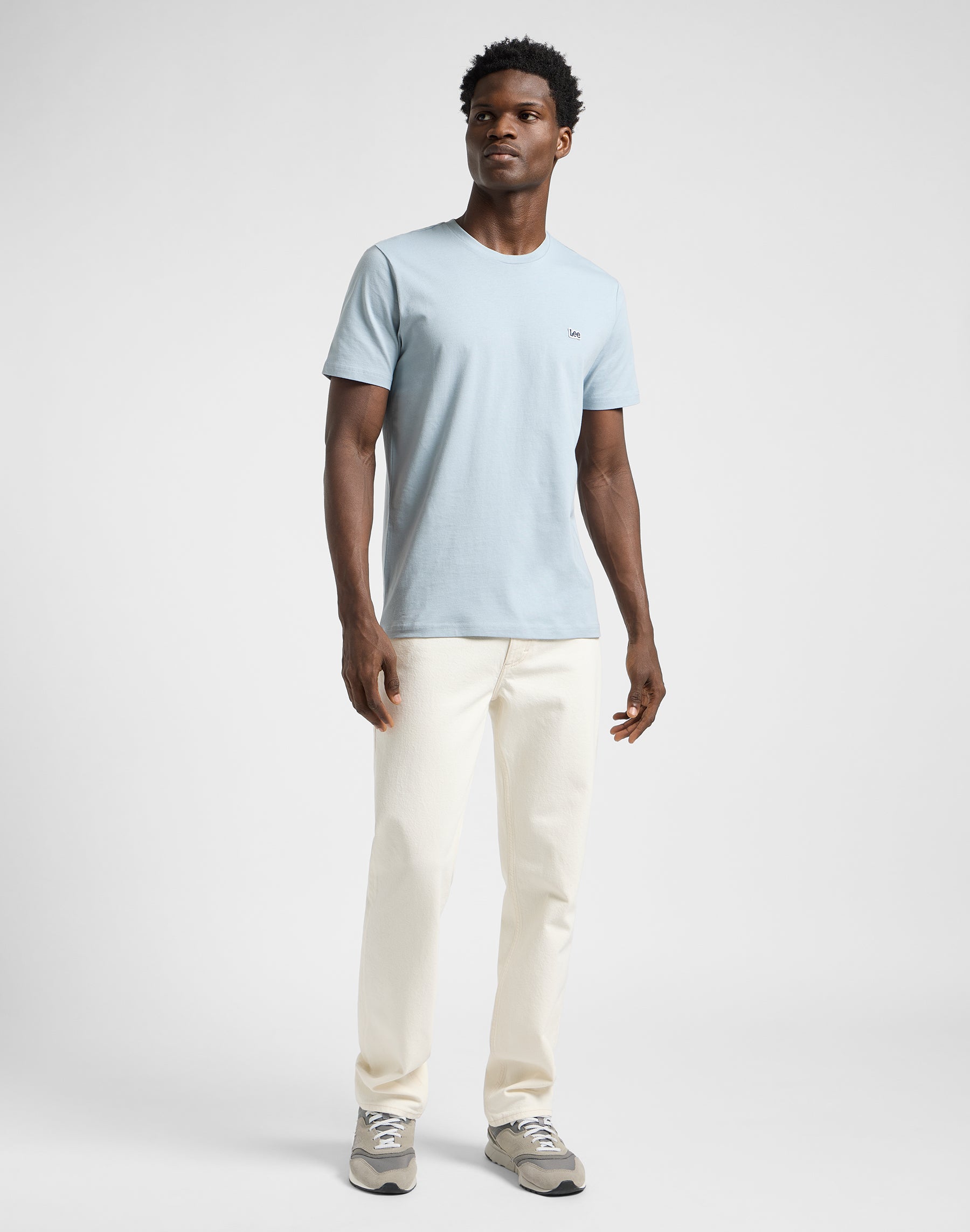 Ss Patch Logo Tee in grigio cemento Magliette Lee