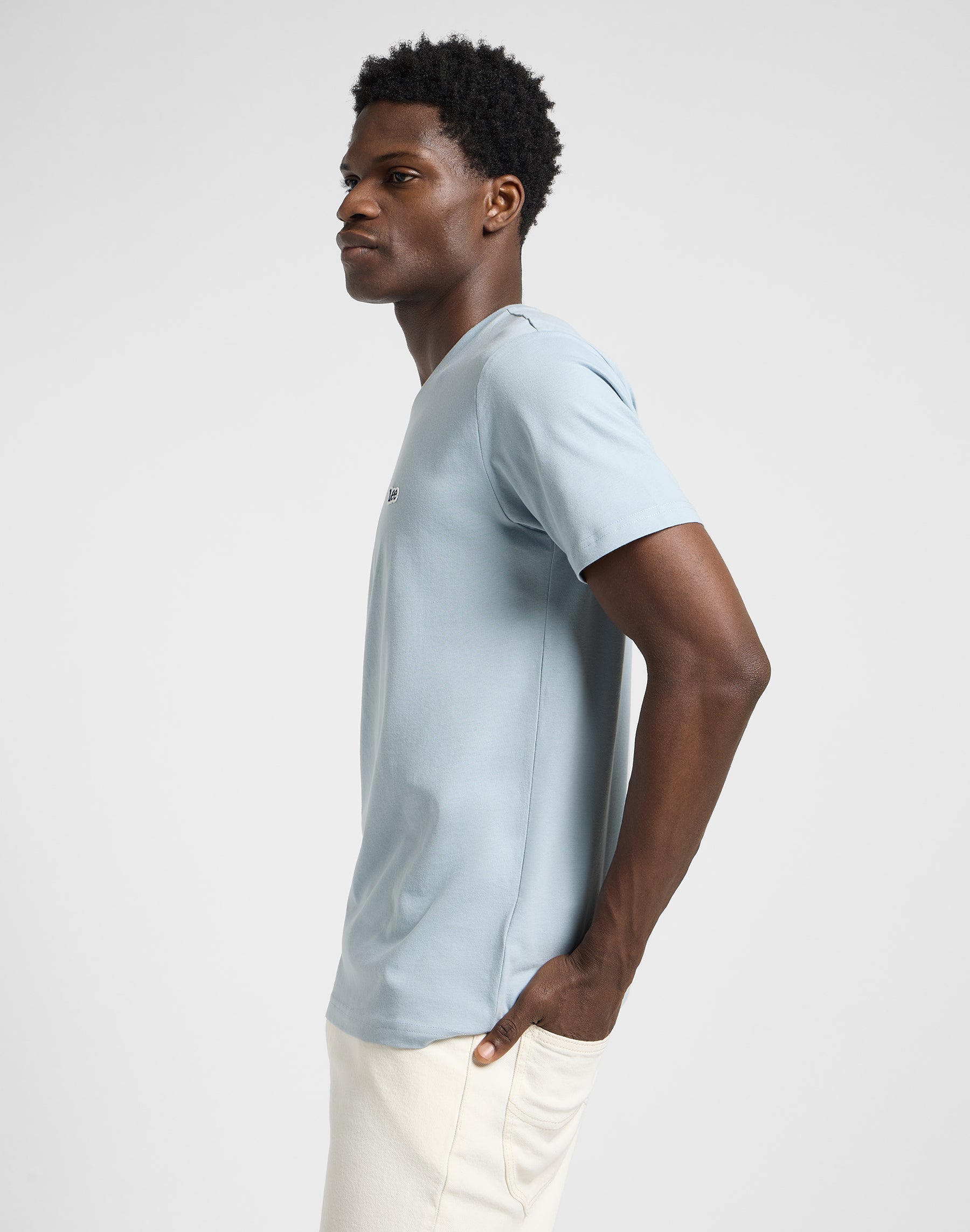 Ss Patch Logo Tee in grigio cemento Magliette Lee
