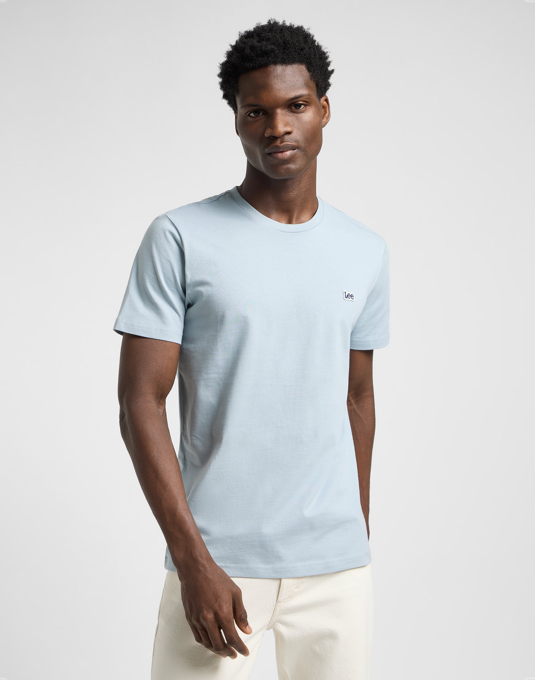 Ss Patch Logo Tee in grigio cemento Magliette Lee