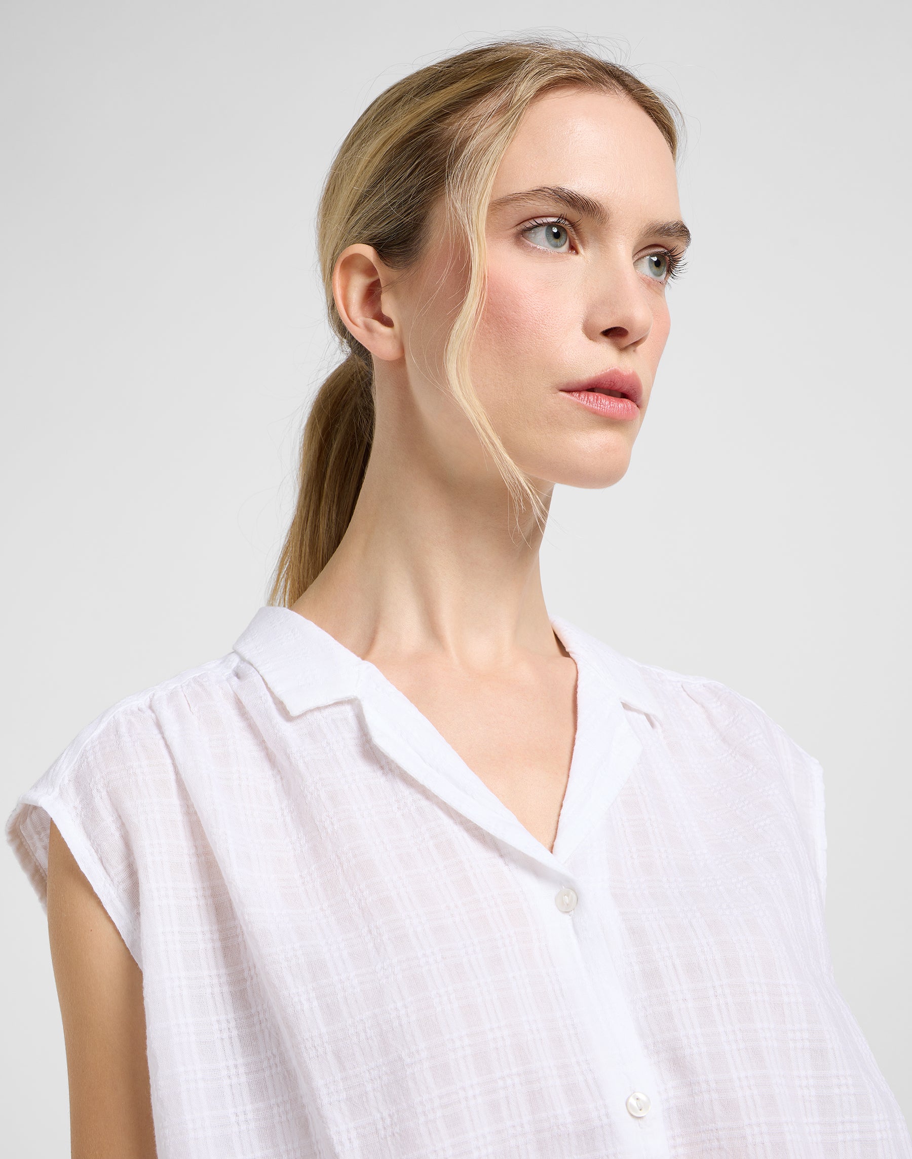Camicia con maniche a cappuccio in bianco brillante Camicie Lee