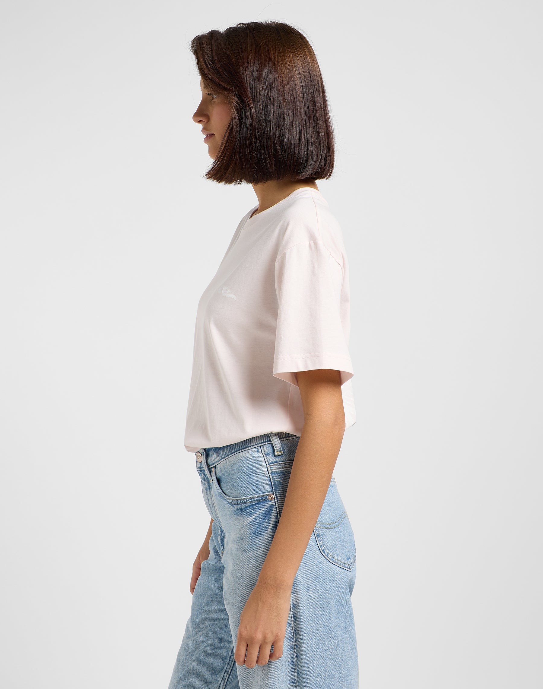Maglietta grafica in Rosa Ghiaccio T-Shirt Lee