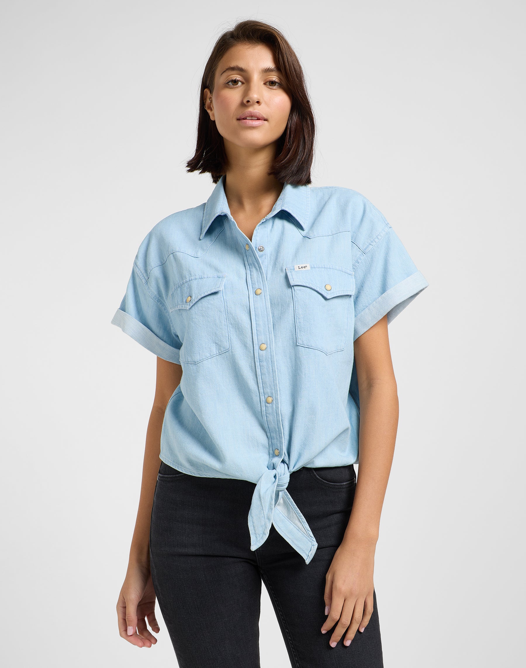 Camicia Western con cravatta in camicie leggere Mood Lee