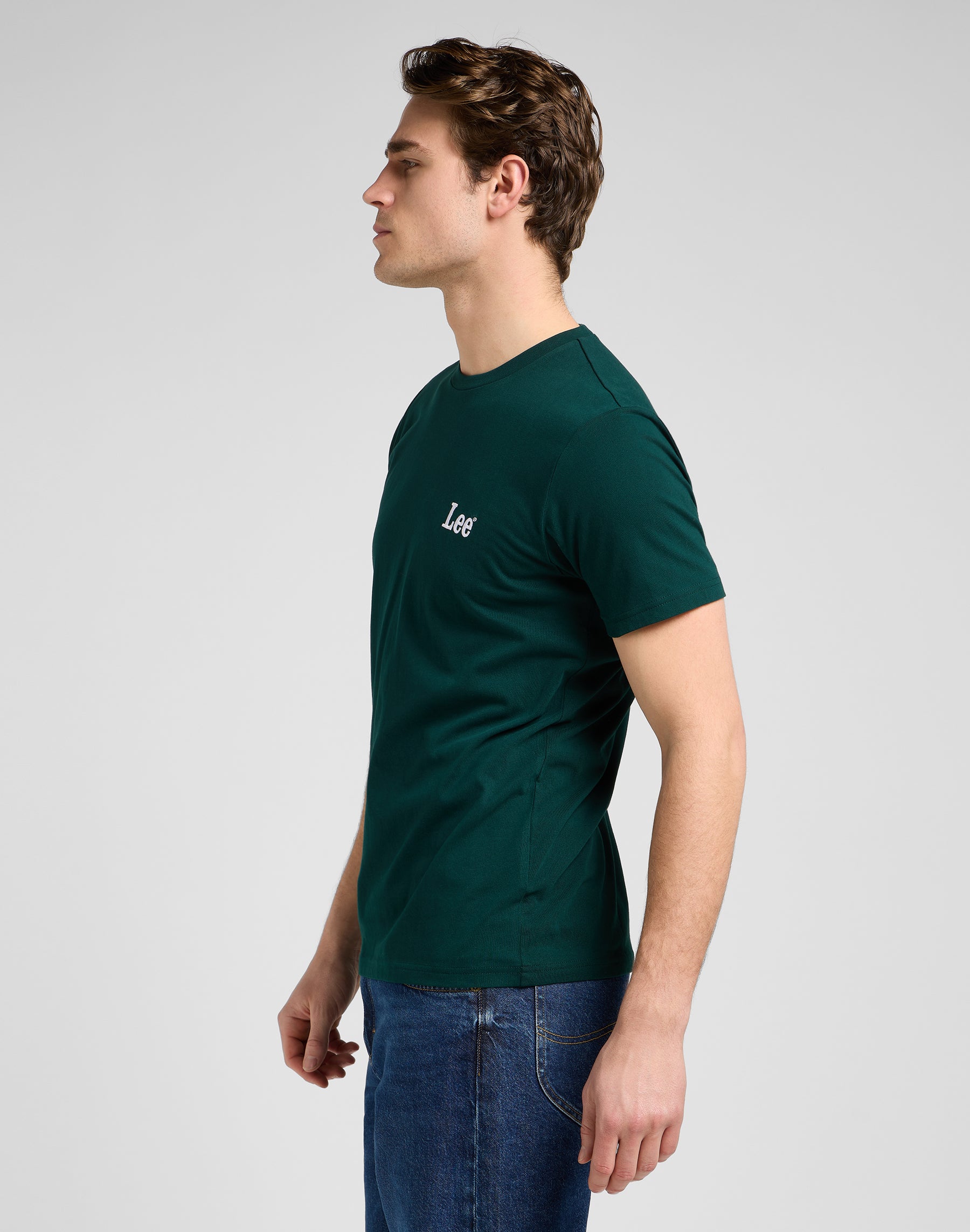 Ss Piccolo Logo Tee in Jade Forest Magliette Lee