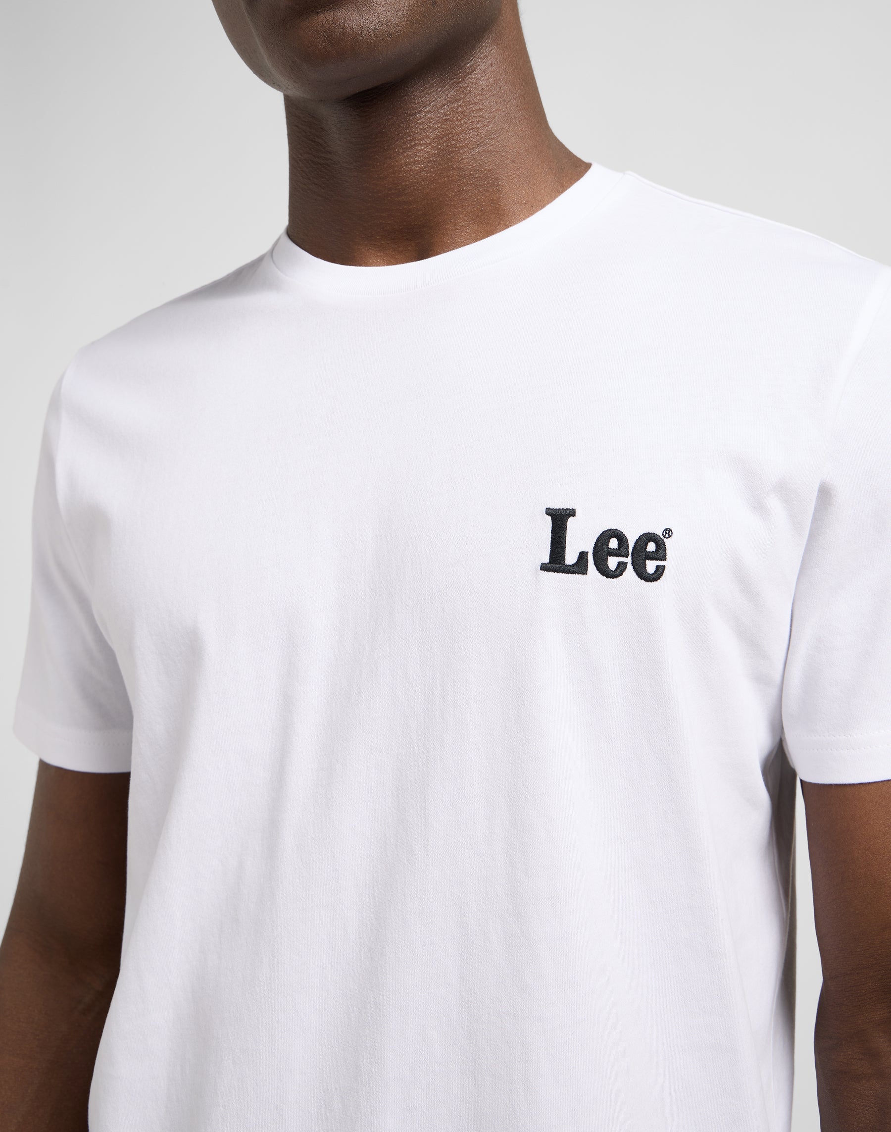 Ss Small Logo Tee in bianco brillante Magliette Lee