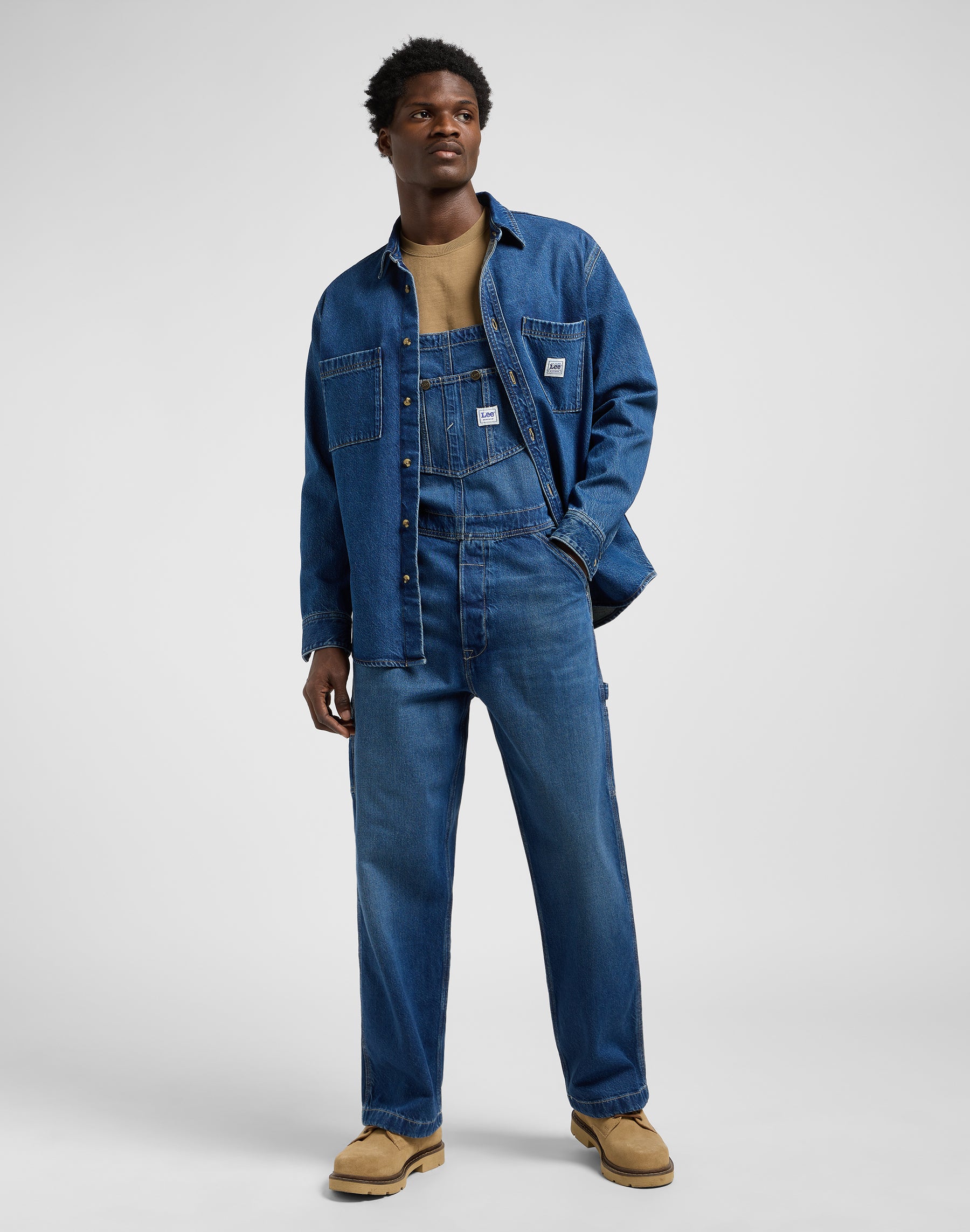 Lee Salopette in Bash Indigo Overall Lee