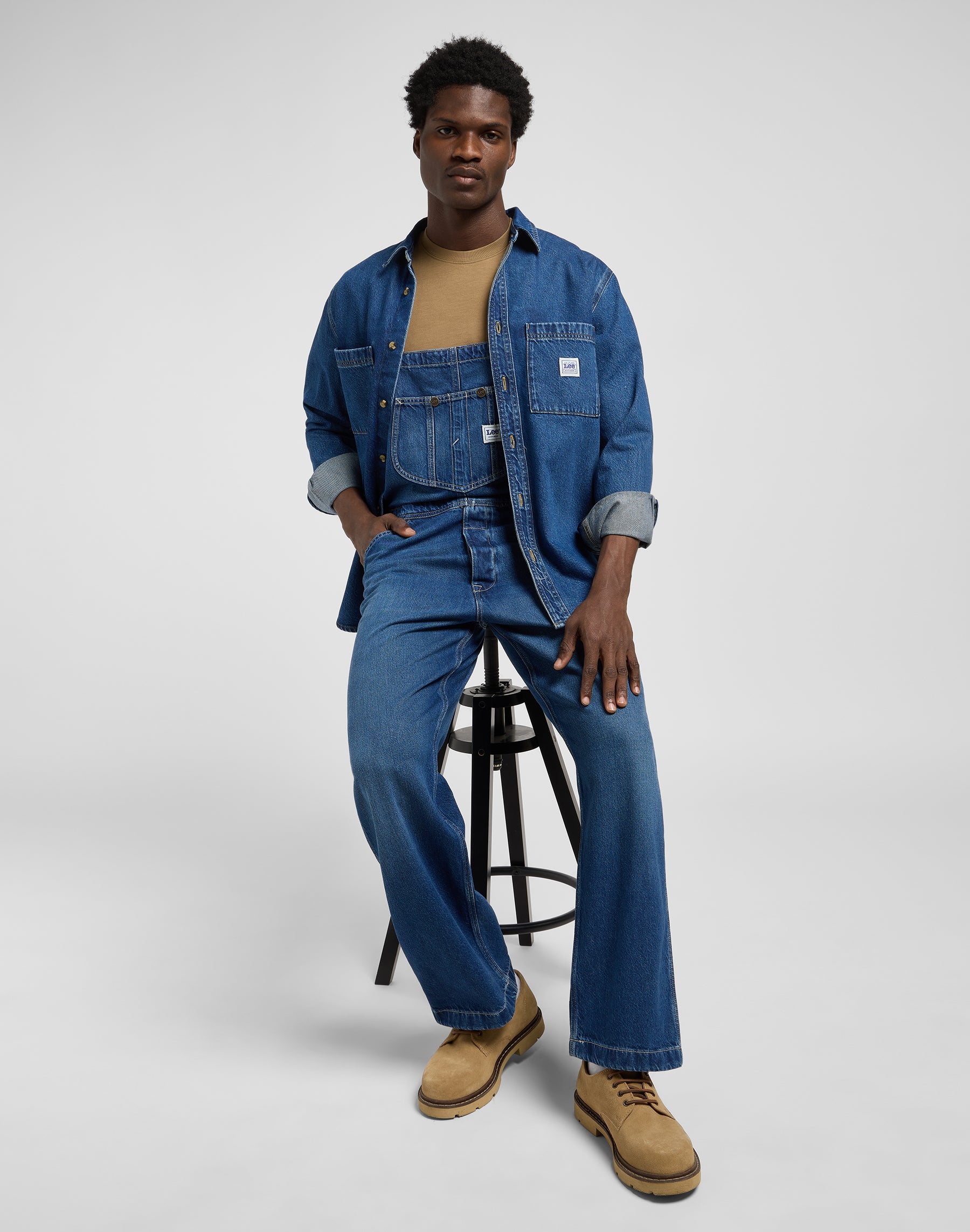 Lee Salopette in Bash Indigo Overall Lee