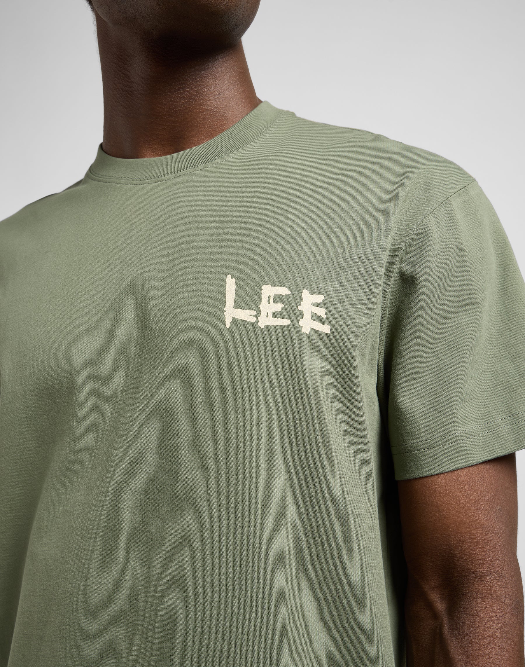 Maglietta con logo Elevated Ess in pietra oliva T-Shirt Lee