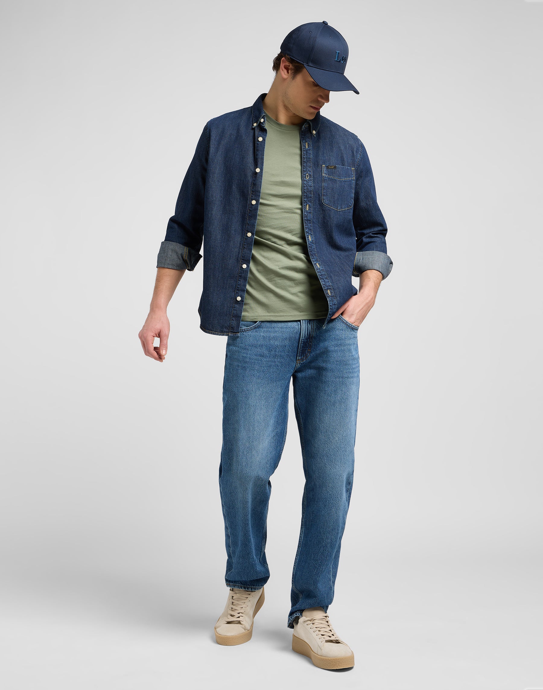Lee Button Down in Mid Stone 2 Camicie Lee