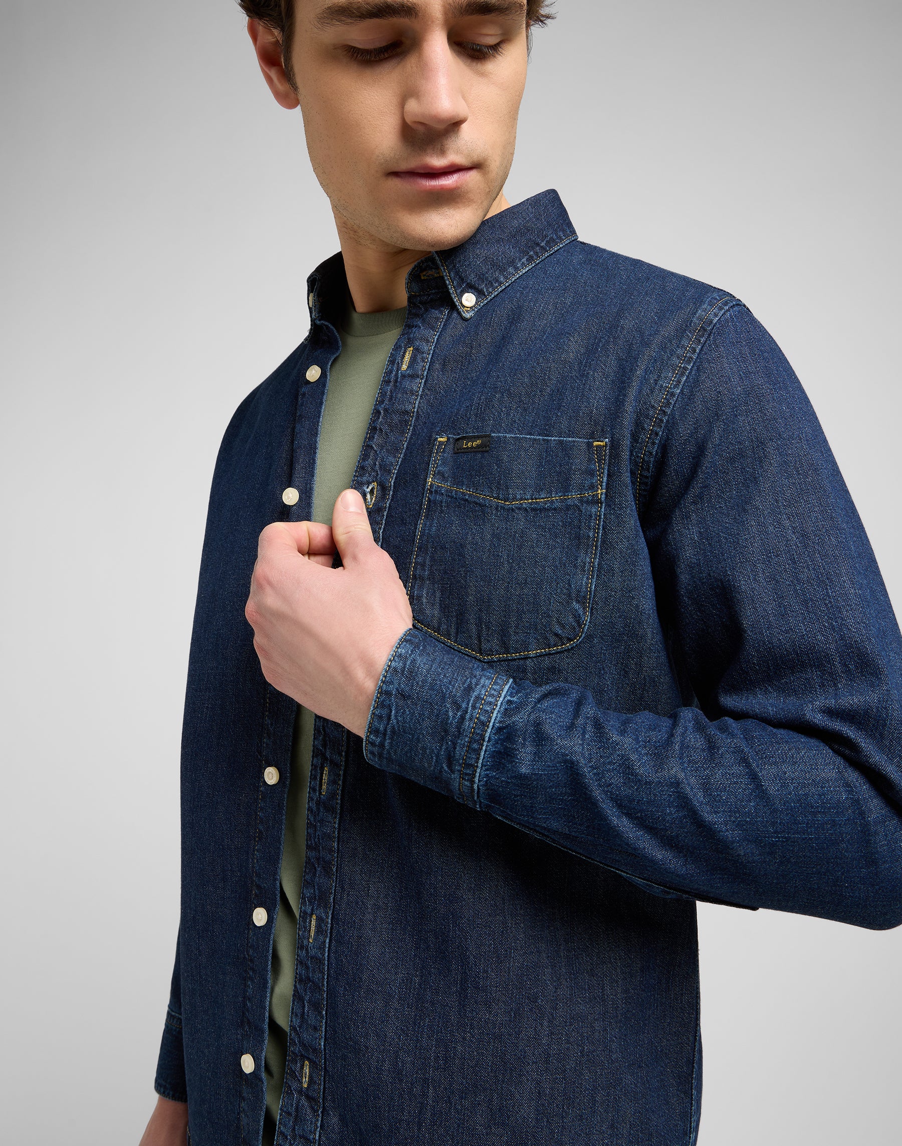 Lee Button Down in Mid Stone 2 Camicie Lee