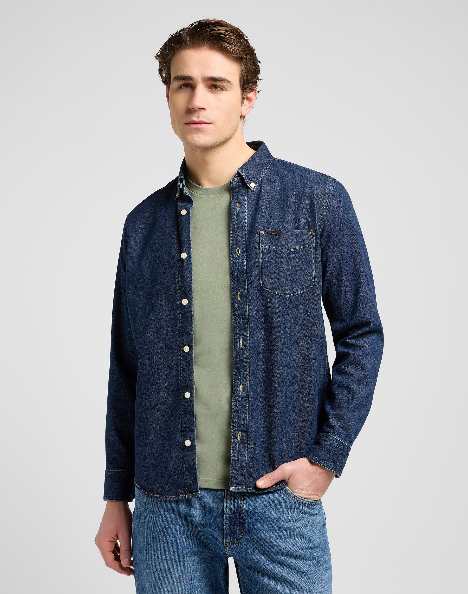 Lee Button Down in Mid Stone 2 Camicie Lee