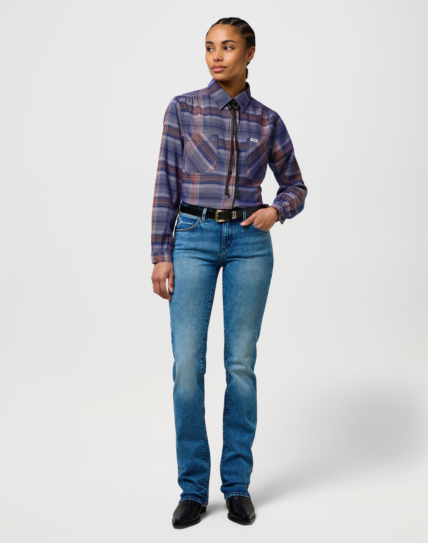 Camicia Western femminile in terra rossa Camicie Wrangler