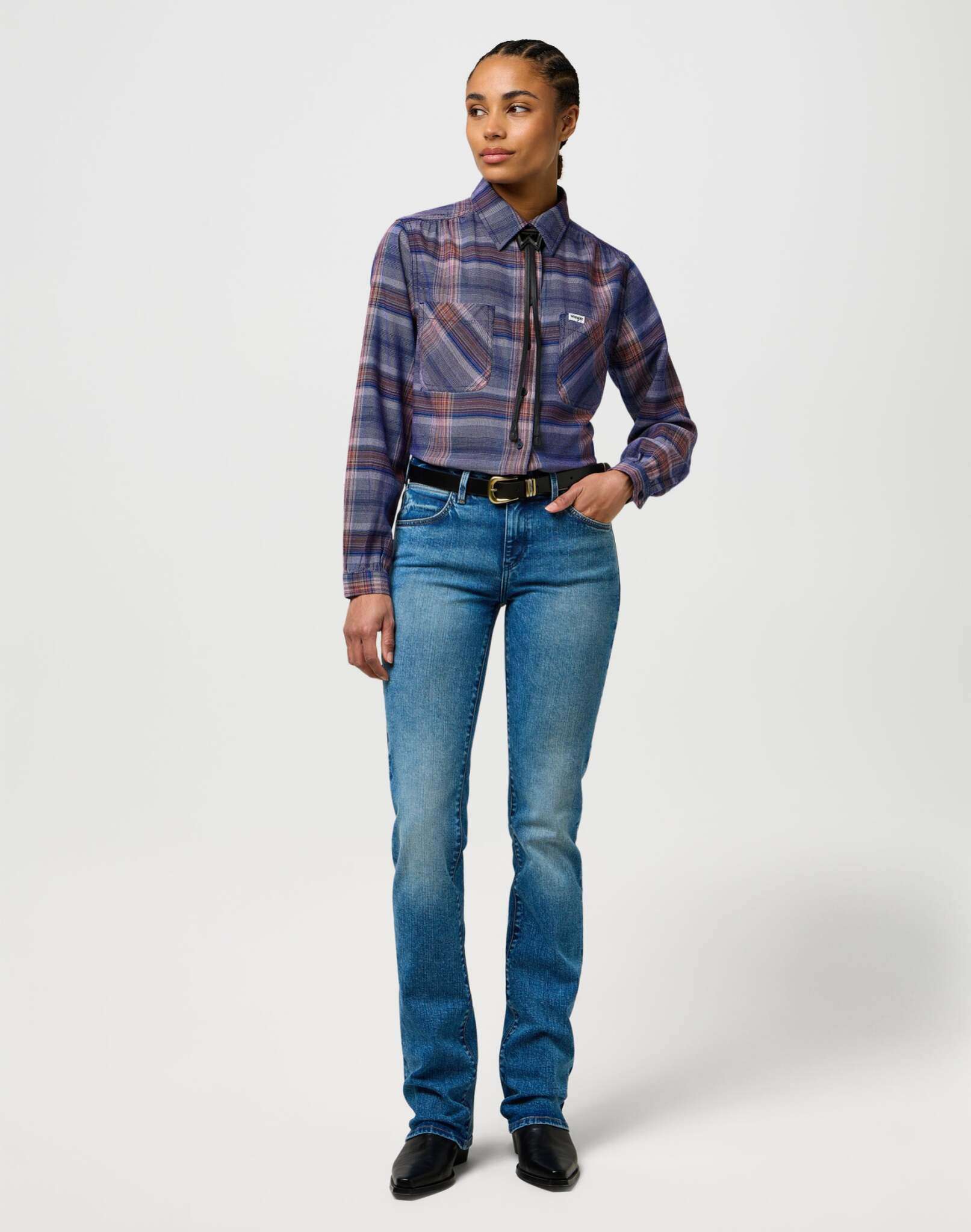 Camicia Western femminile in terra rossa Camicie Wrangler