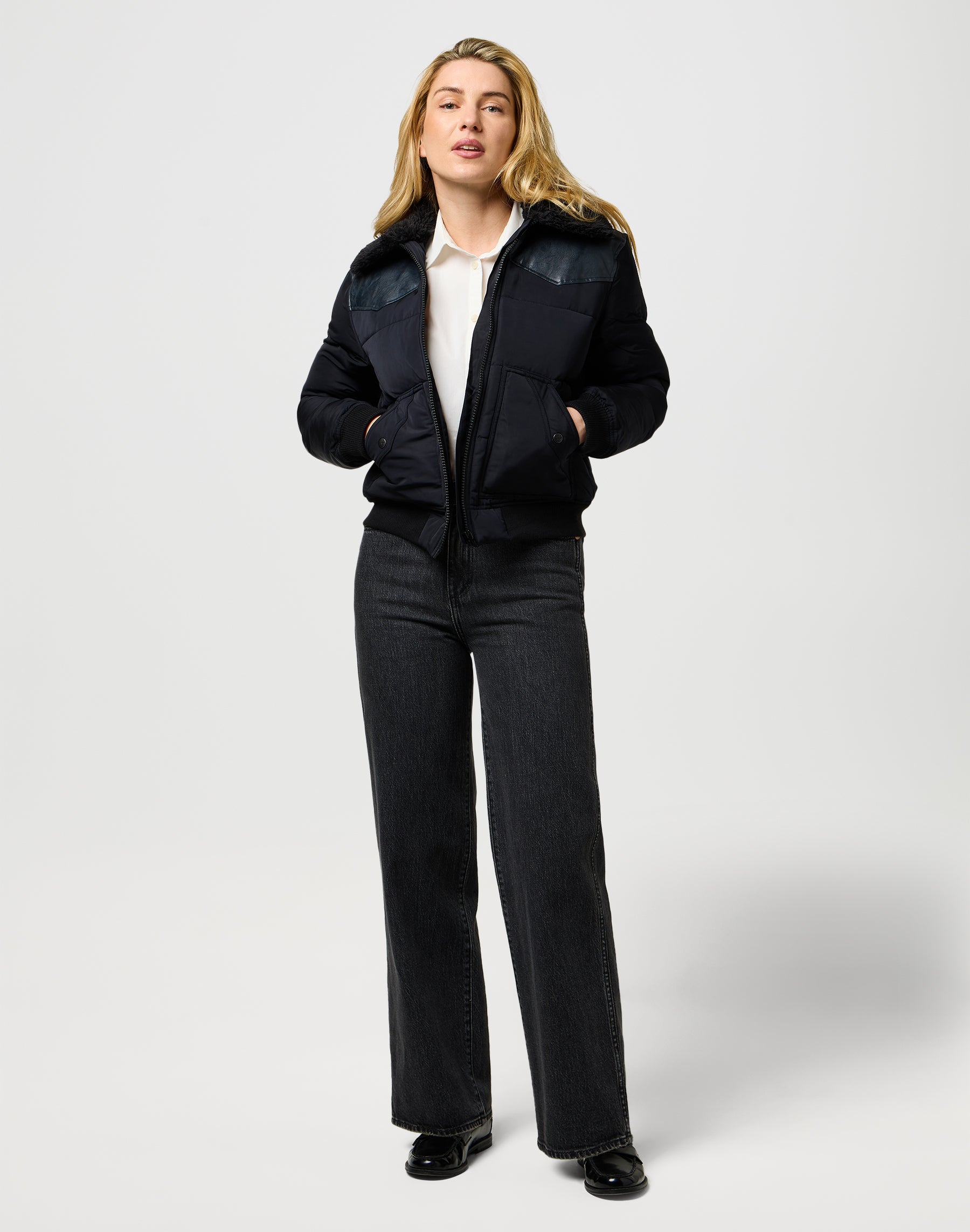 Western Puffer in giacche nere Wrangler