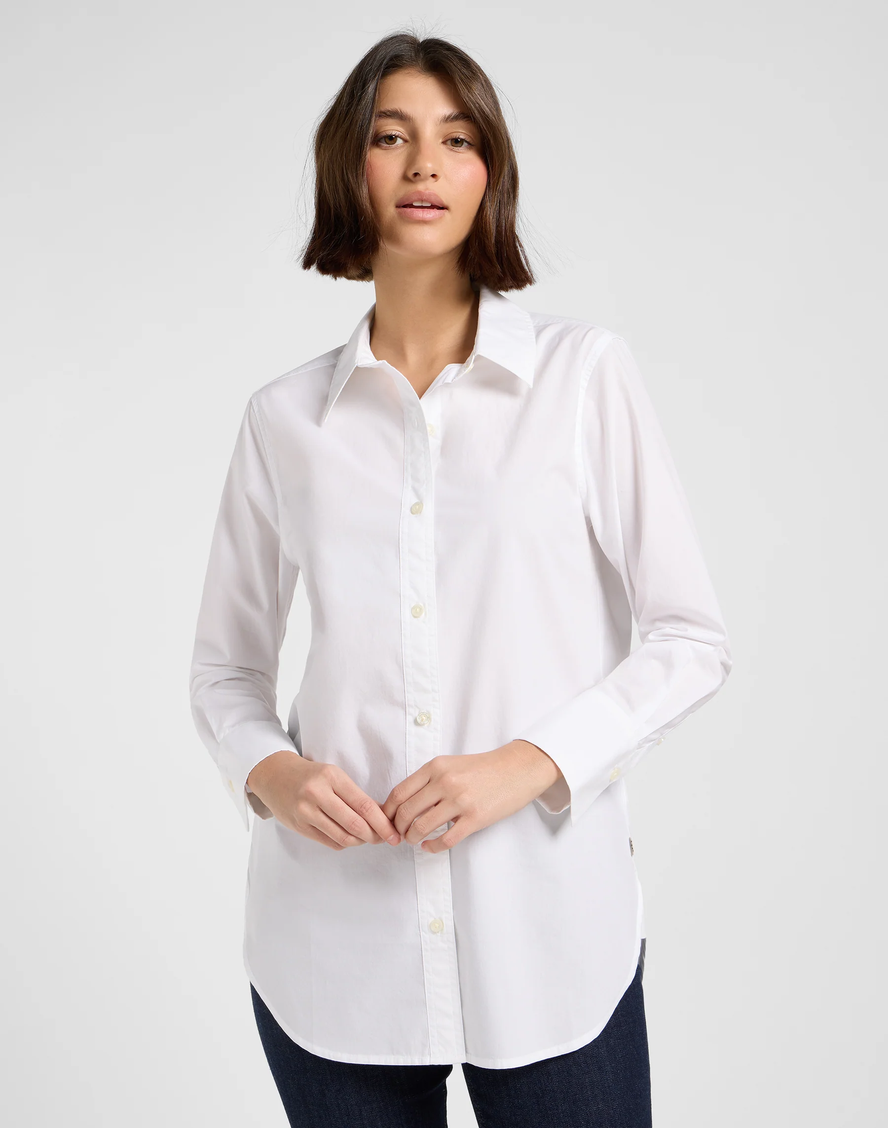 Camicia classica in bianco brillante Camicie Lee
