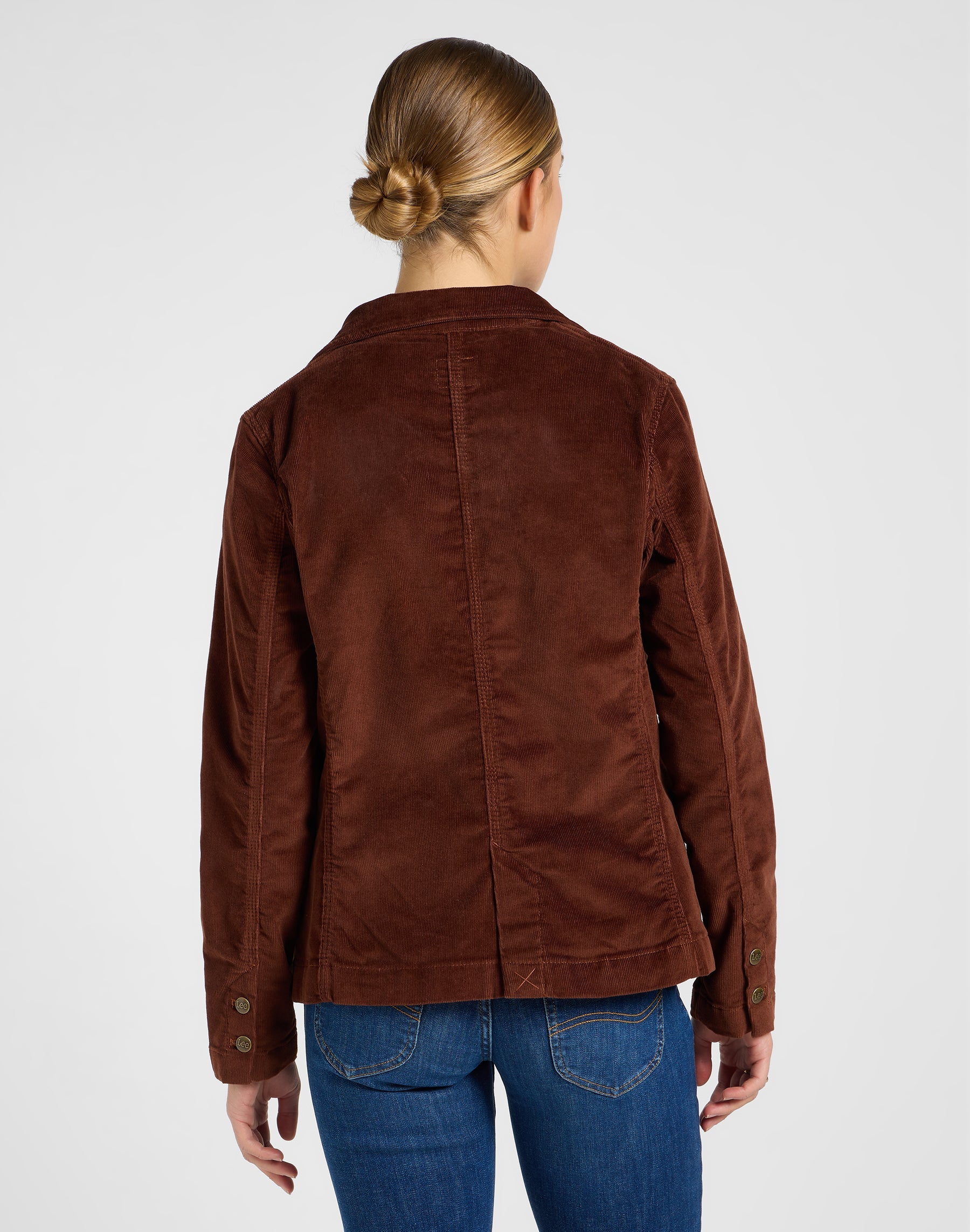 Blazer strutturato in marrone lussuoso Giacche Lee