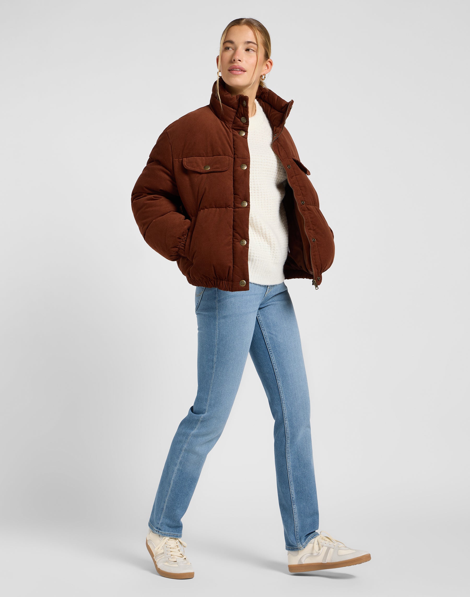 Giacca Rider Puffer in Luxe Brown Giacche Lee