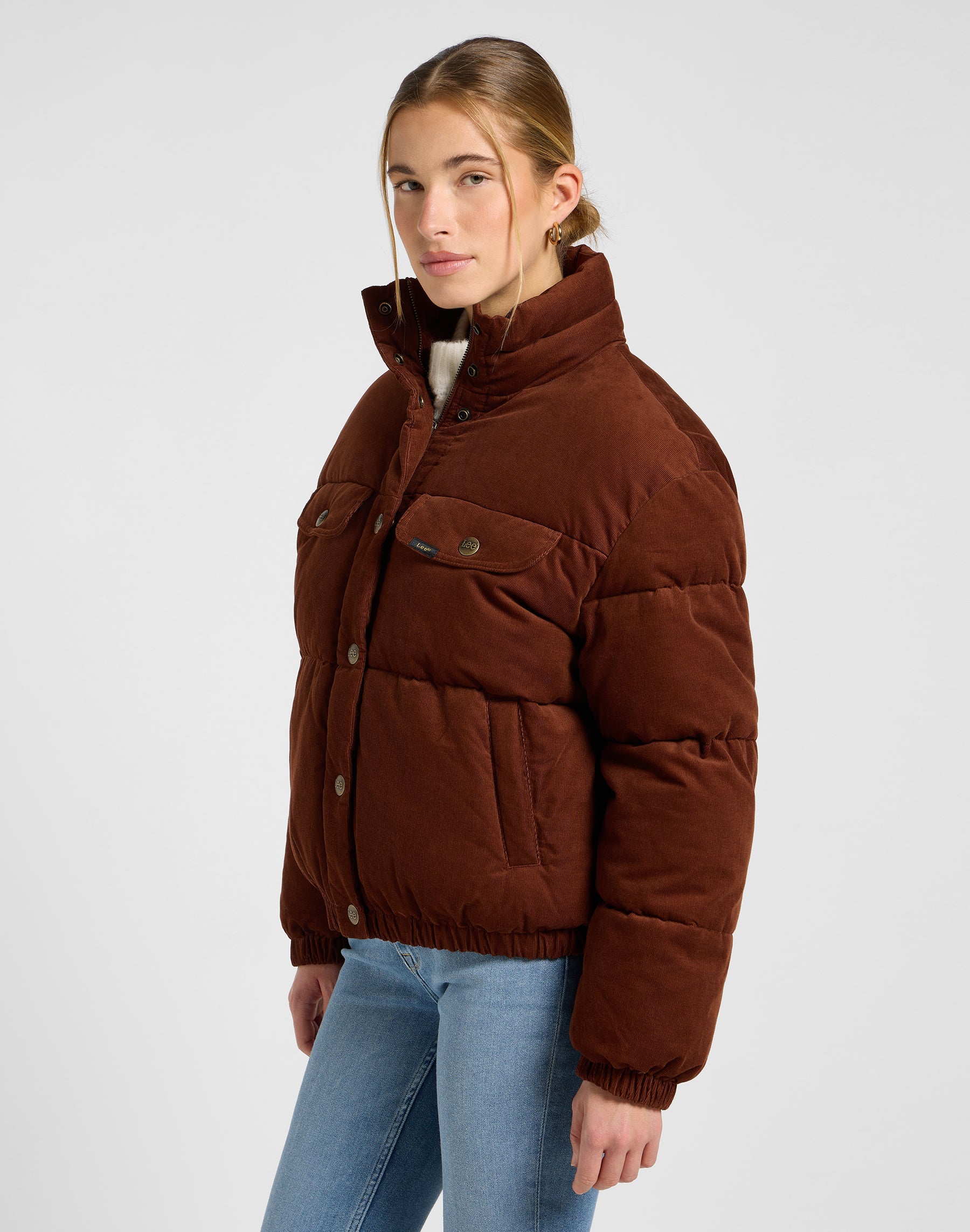 Giacca Rider Puffer in Luxe Brown Giacche Lee