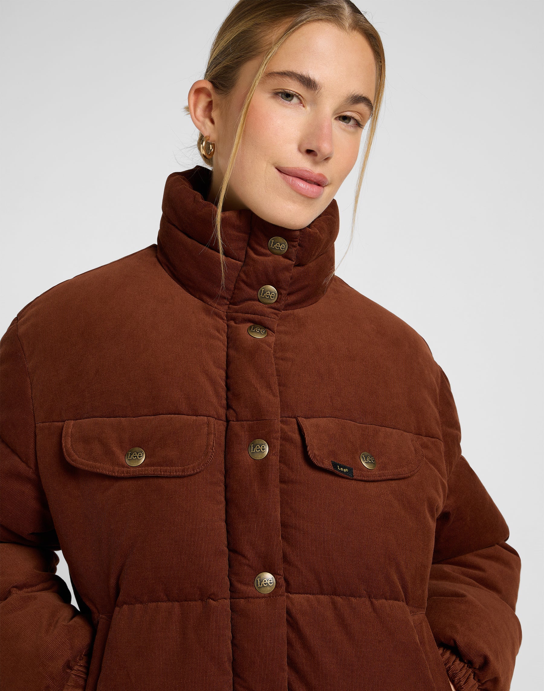 Giacca Rider Puffer in Luxe Brown Giacche Lee
