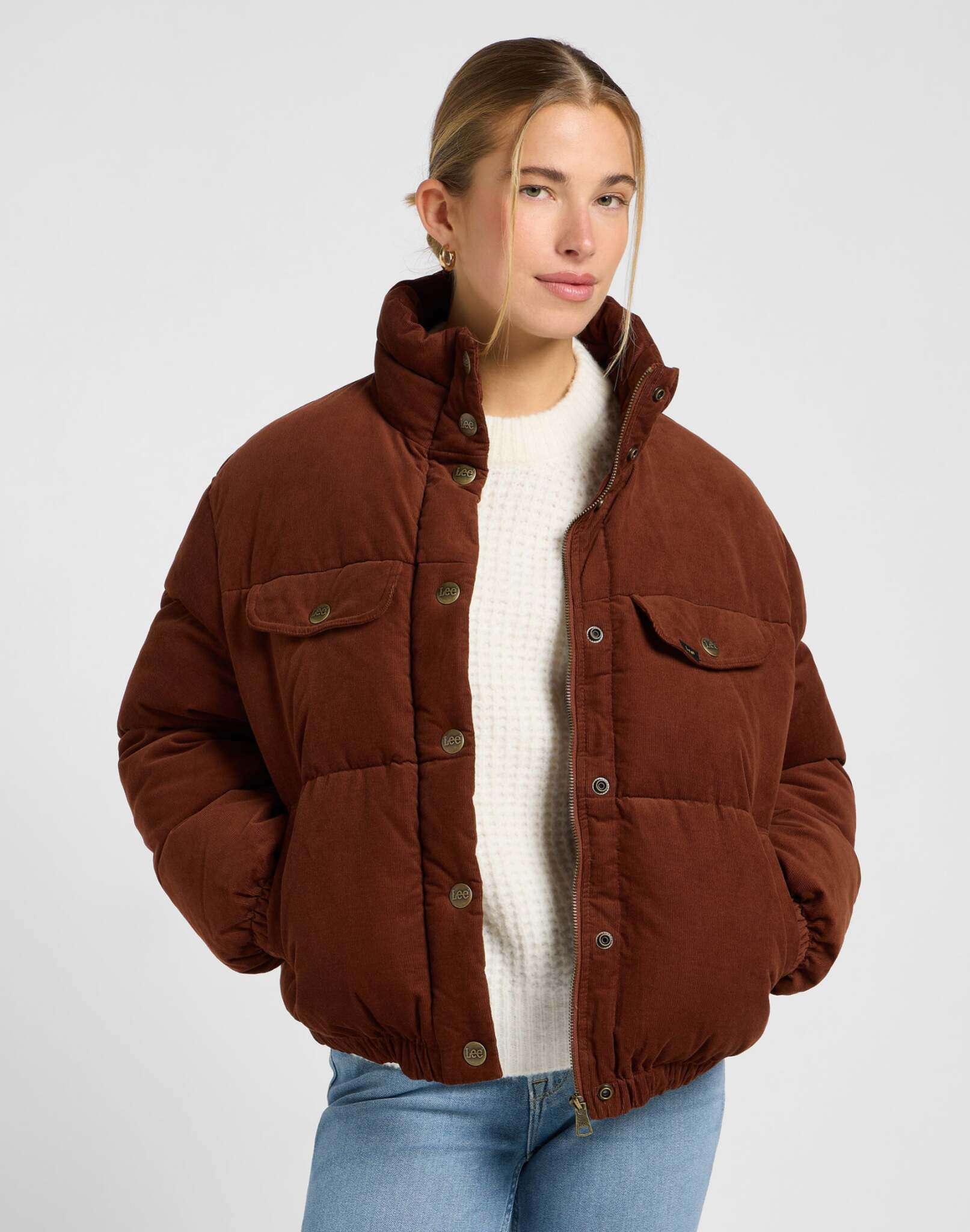 Giacca Rider Puffer in Luxe Brown Giacche Lee