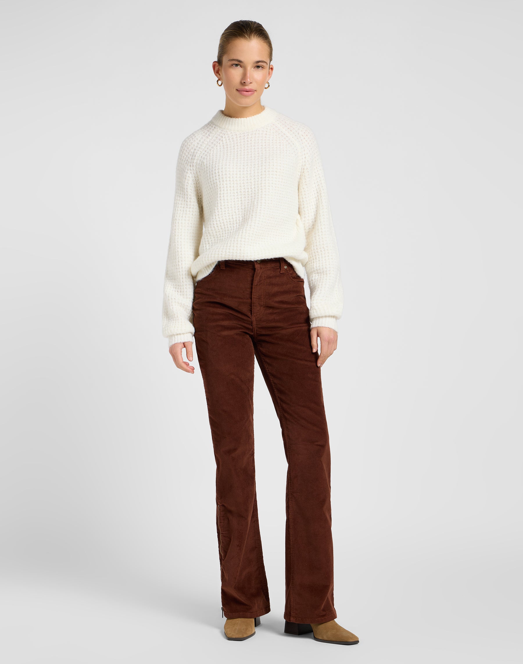 Maglione in maglia ecru Maglioni Lee