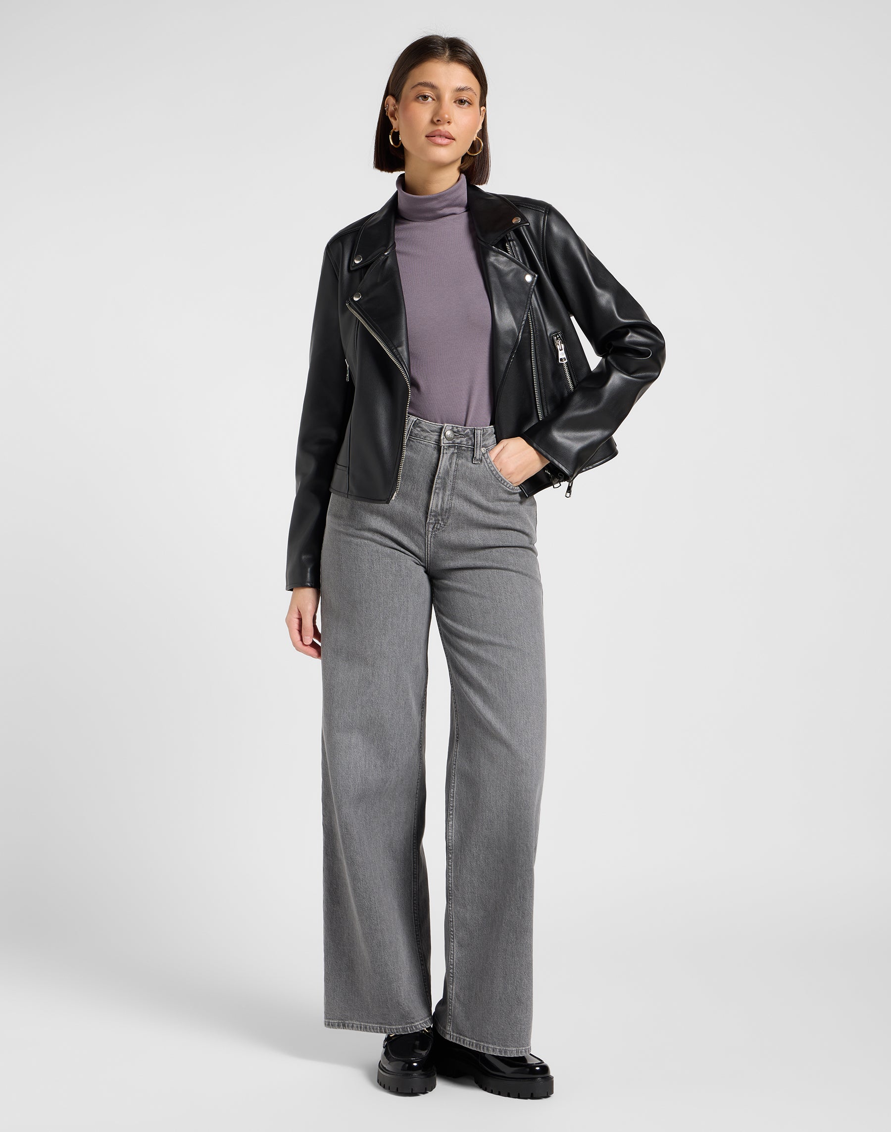 Giacca Moto in Nero Giacche Lee