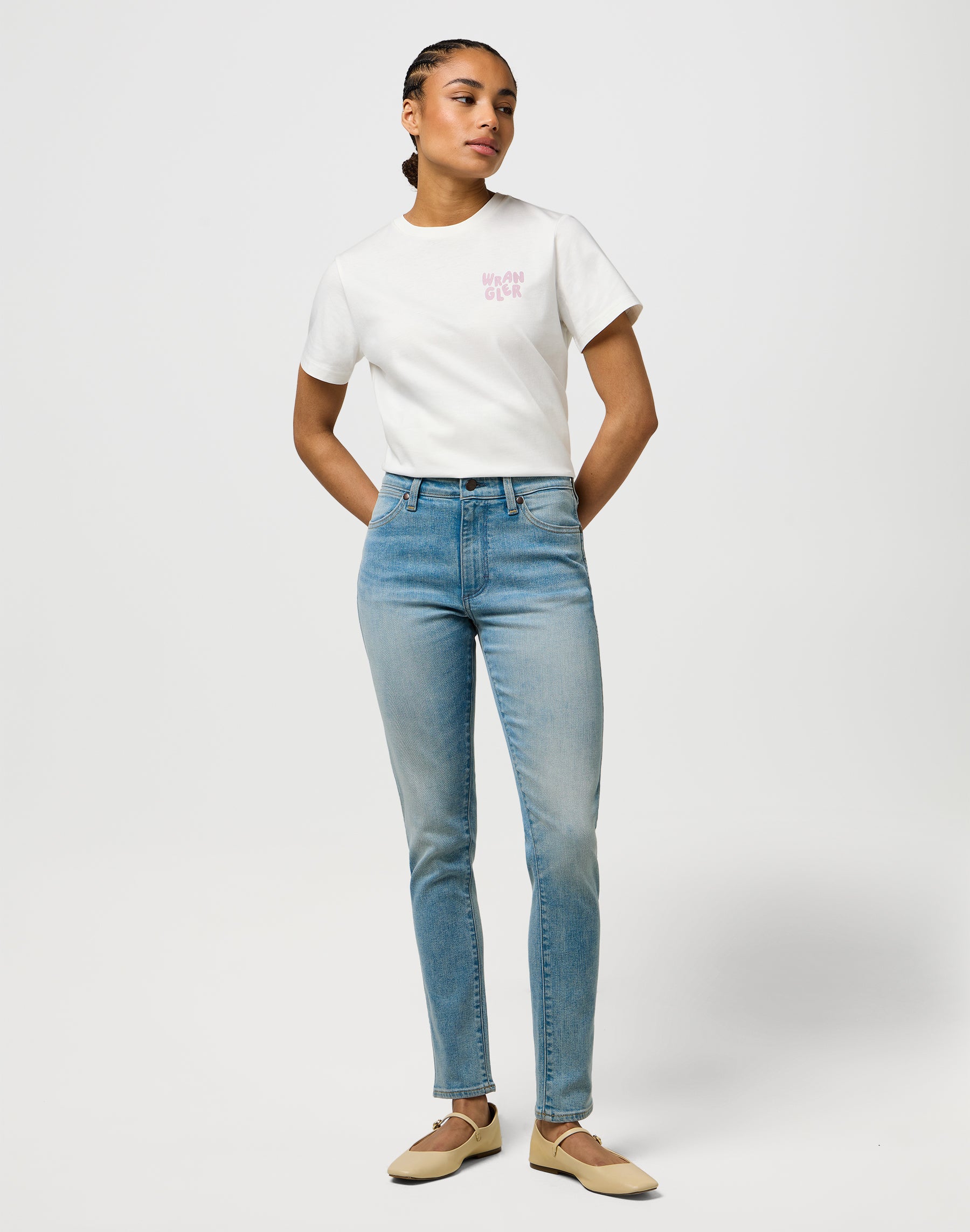 Tee Sign Off in T-shirt bianche usurate Wrangler