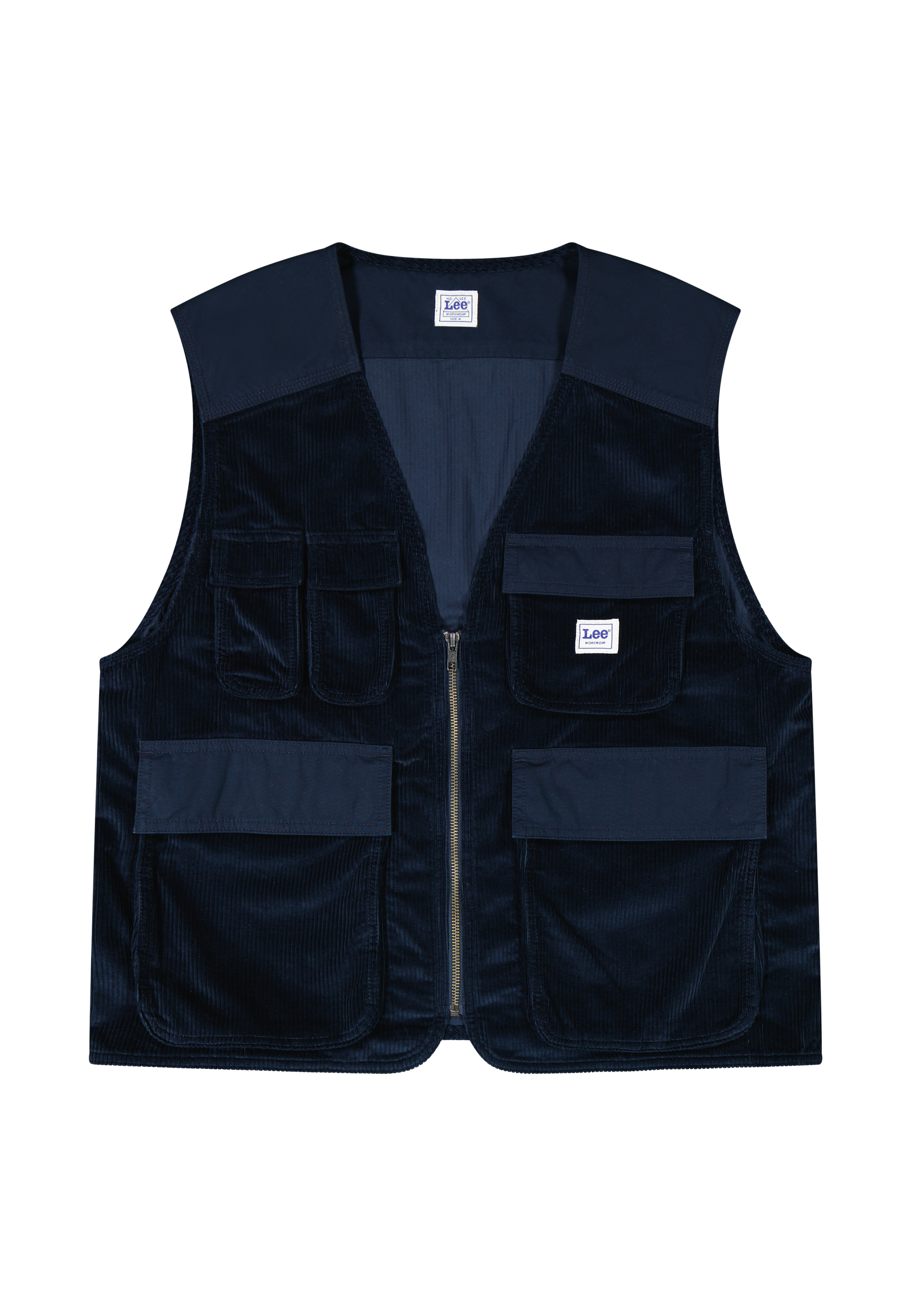 Gilet Ww a mediazione mista in rivetti Navy