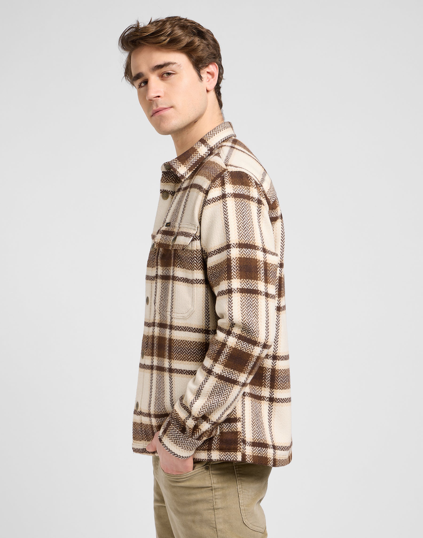 Camicia over rilassata in arabica Plaid Lee