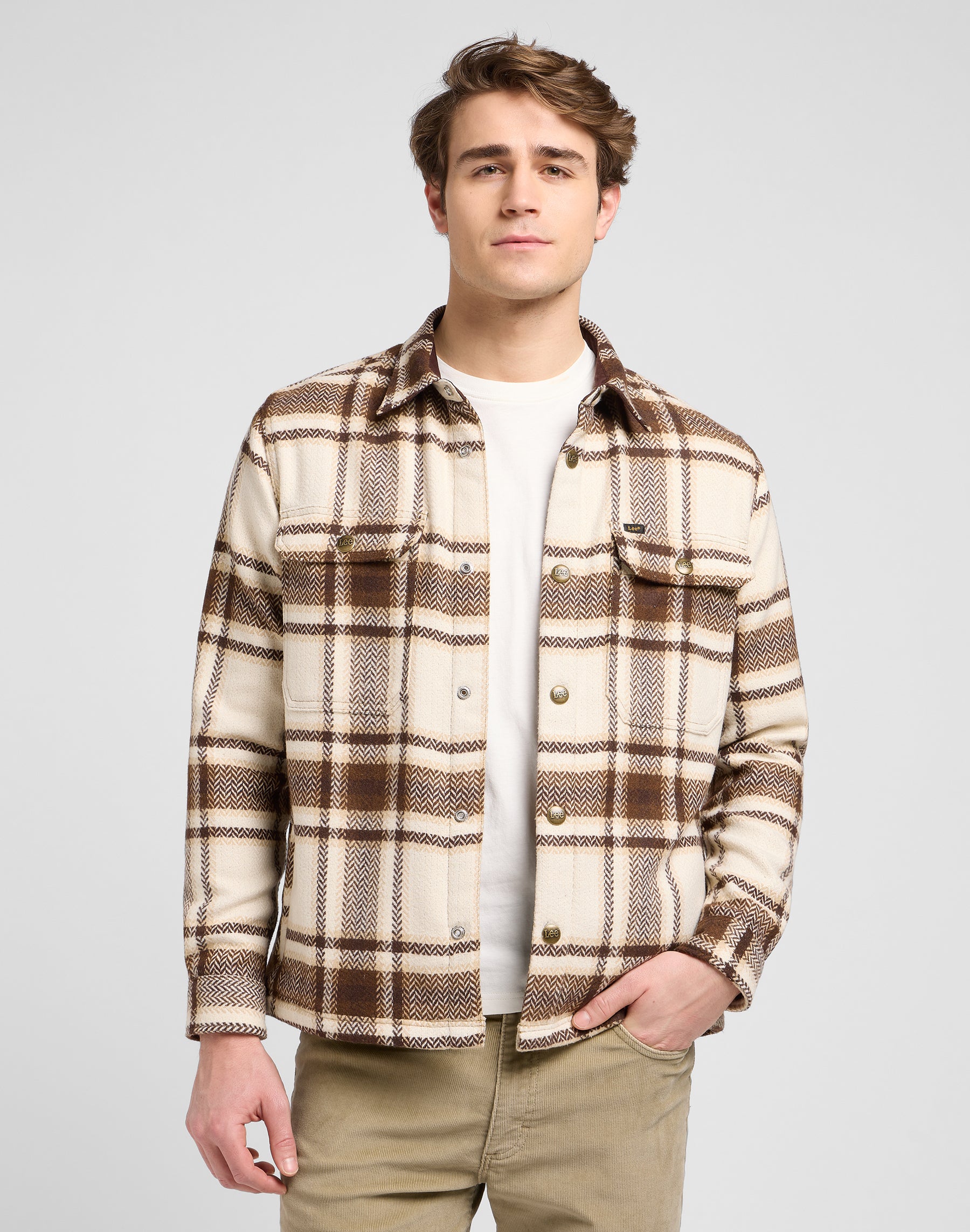 Camicia over rilassata in arabica Plaid Lee